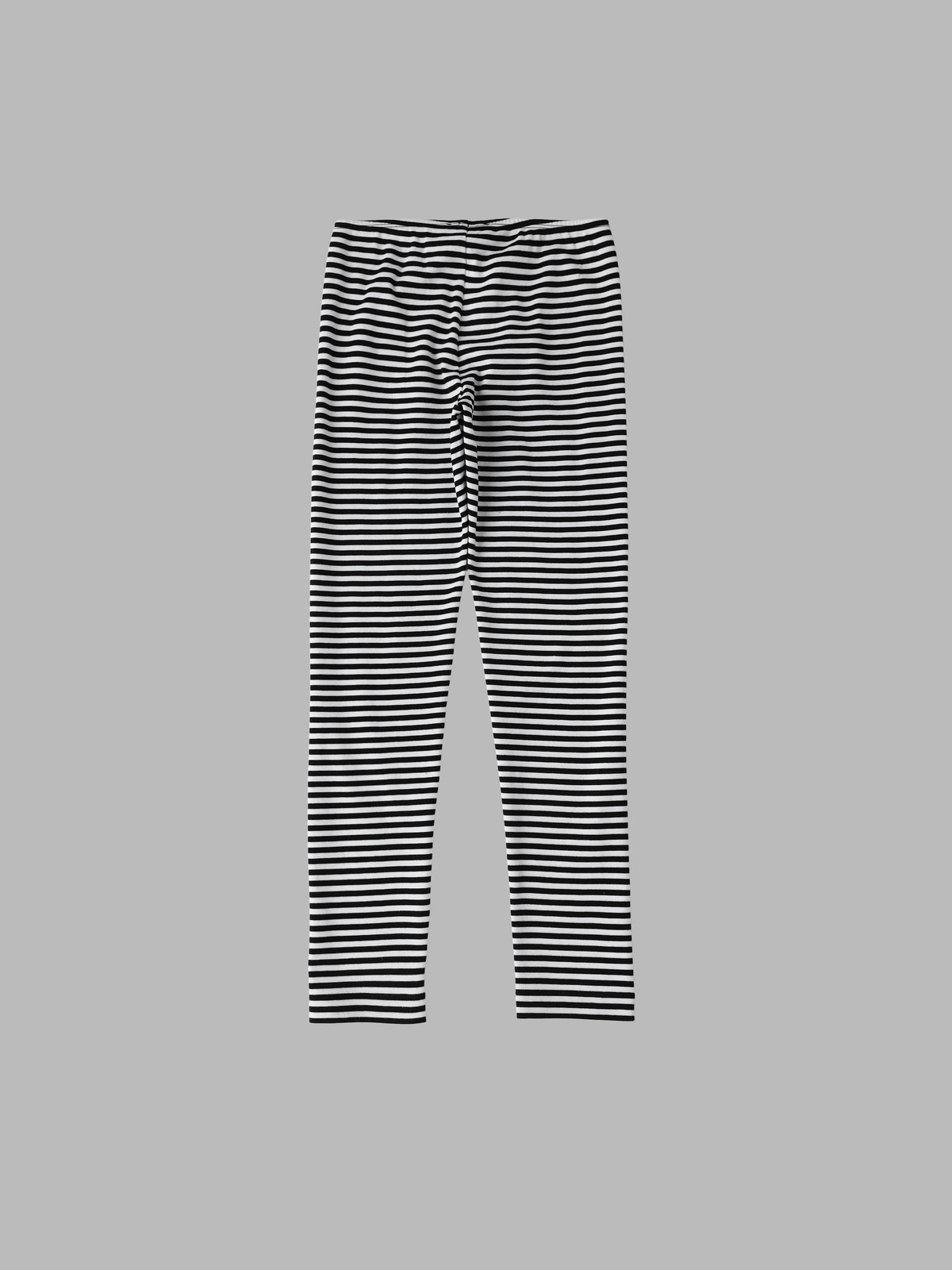 ENFANT ガールズ キッズ "b."ロゴ 細ボーダー コットン レギンス ブラック