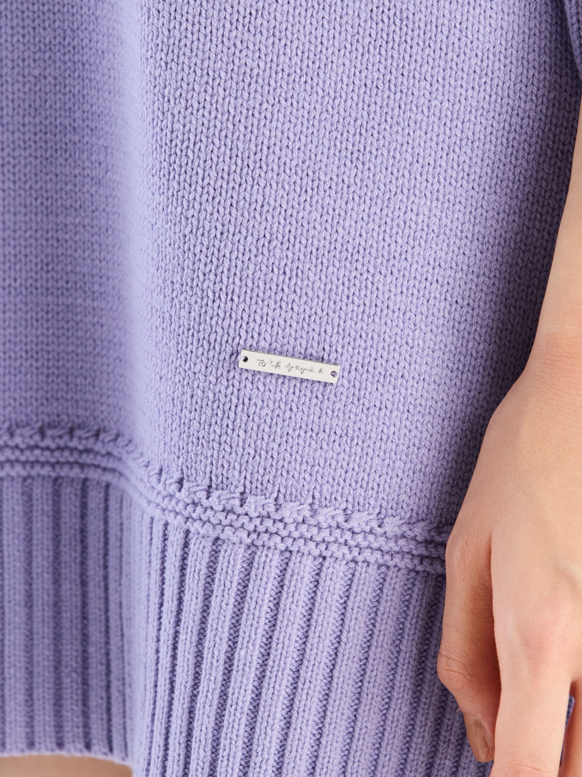 To b. by agnès b. 【Outlet】ソフトニットミニワンピース パープル