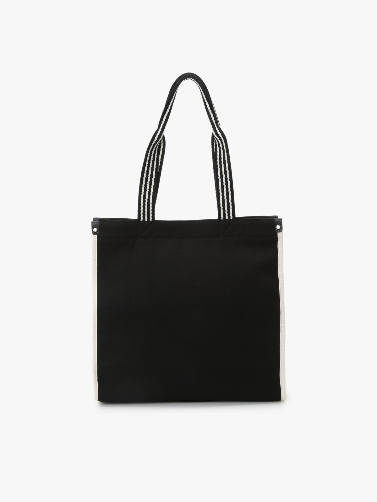 To b. by agnès b. WEB限定 ロゴ コットン スクエア トートバッグ ブラック