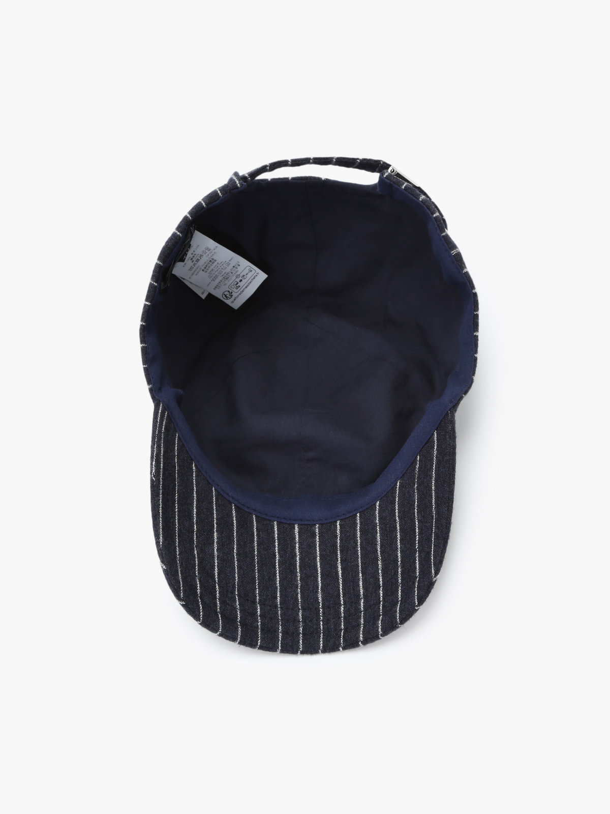 HOMME メンズ メンズ ロゴ刺繍 ストライプ キャップ ”Rolland” ネイビー