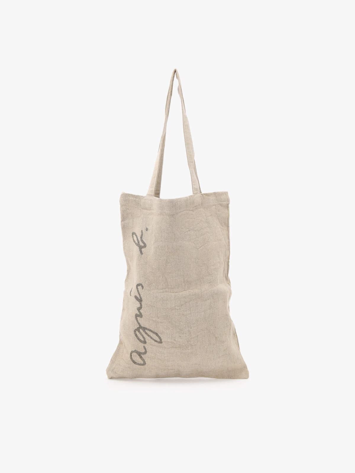 FEMME ウィメンズ ロゴ プリント リネン コットン トートバッグ "Charlie" グリーン系その他