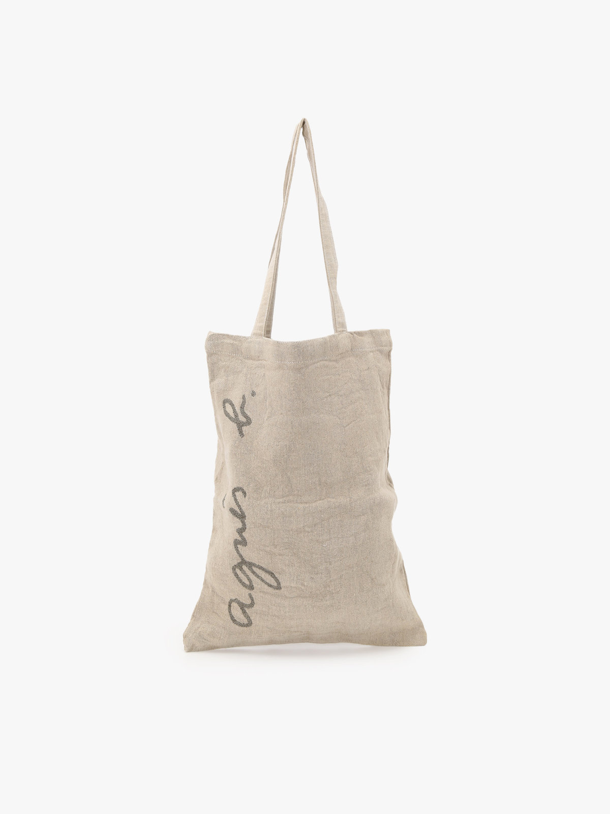 FEMME ウィメンズ ロゴ プリント リネン コットン トートバッグ "Charlie" グリーン系その他