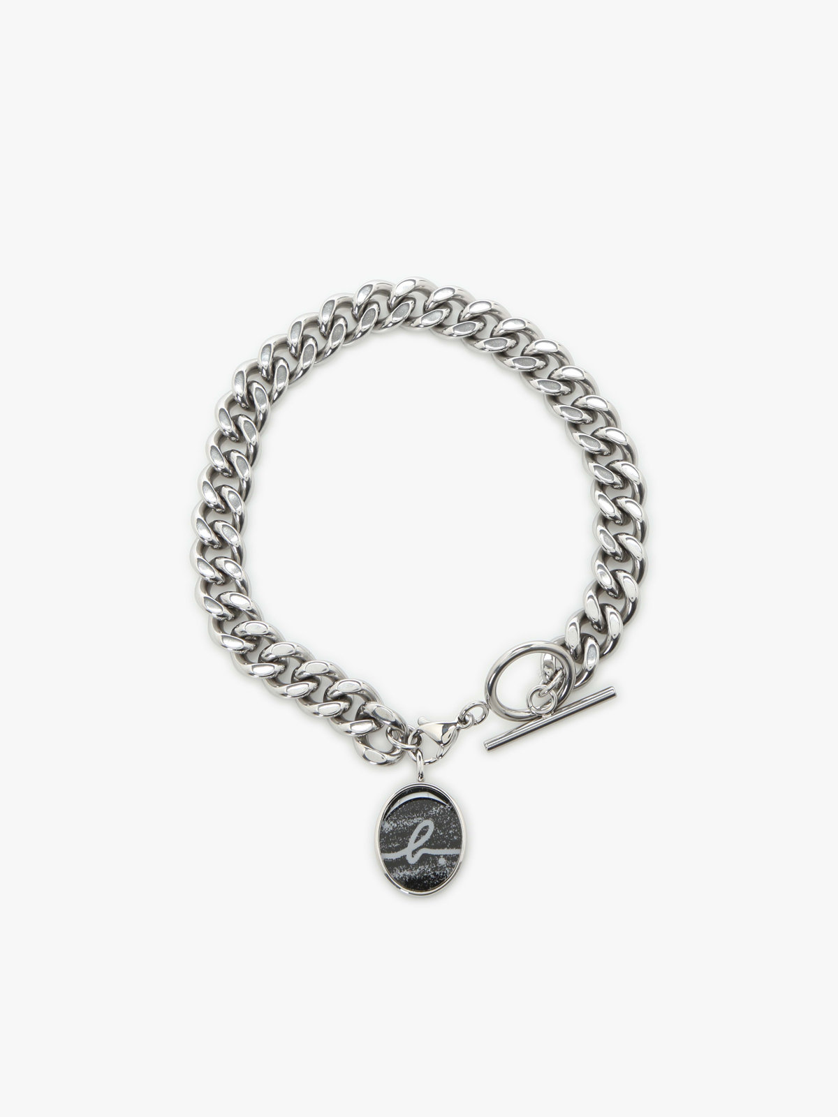 HOMME メンズ メンズ ”Willie”ロゴ チェーン ブレスレット ”Ben” シルバー