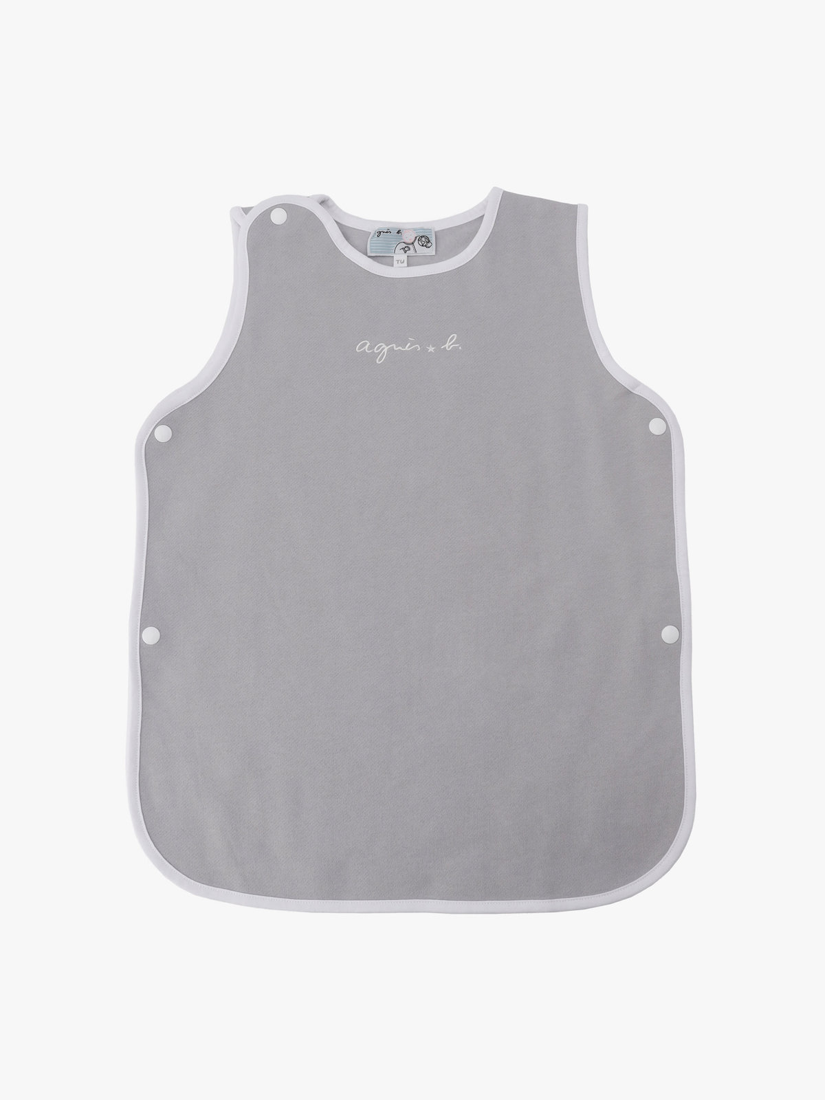 ENFANT ベビー ベビー ロゴ コットン スリーパー グレー