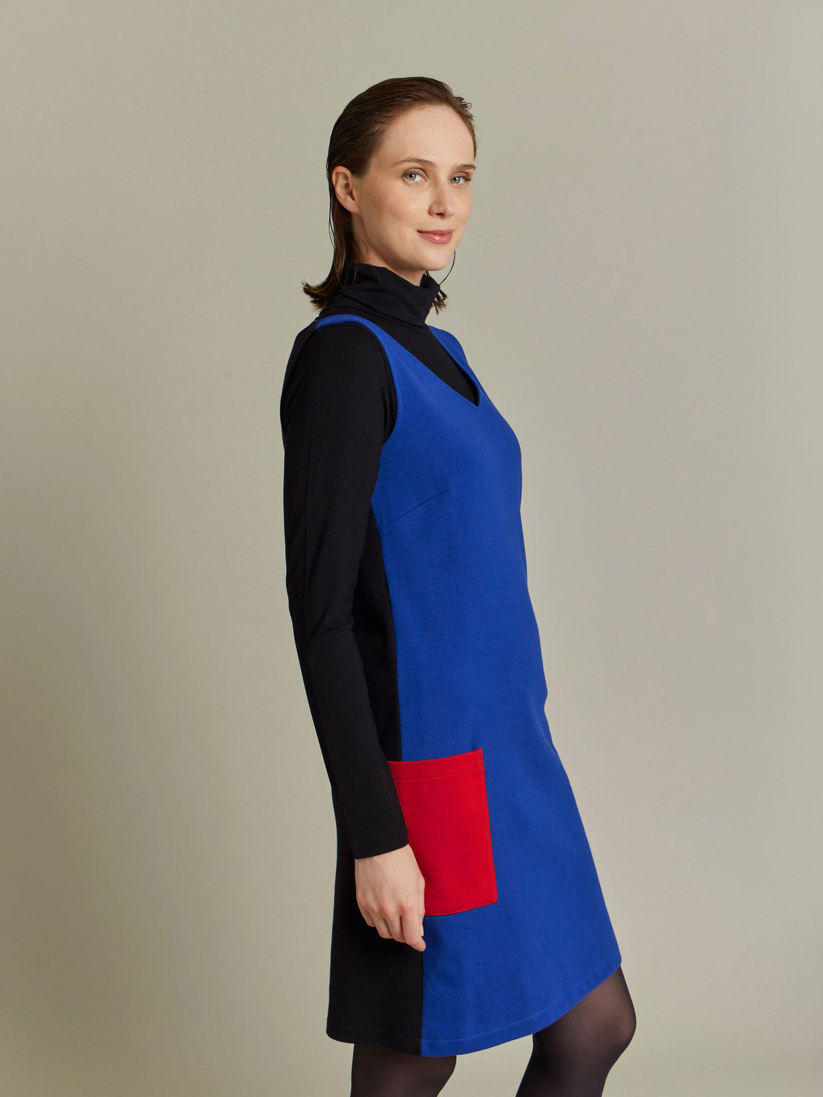 FEMME ウィメンズ 【Outlet】J617 ROBE ワンピースプレッション OPPO ネイビー