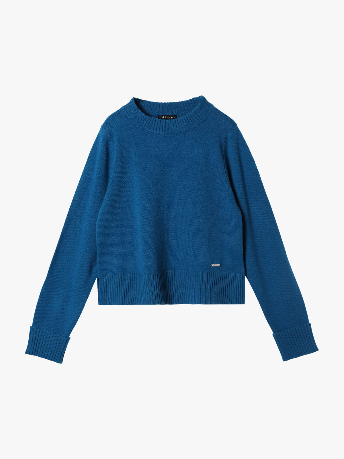 To b. by agnès b. ウール リブ カフス ニット プルオーバー ブルー