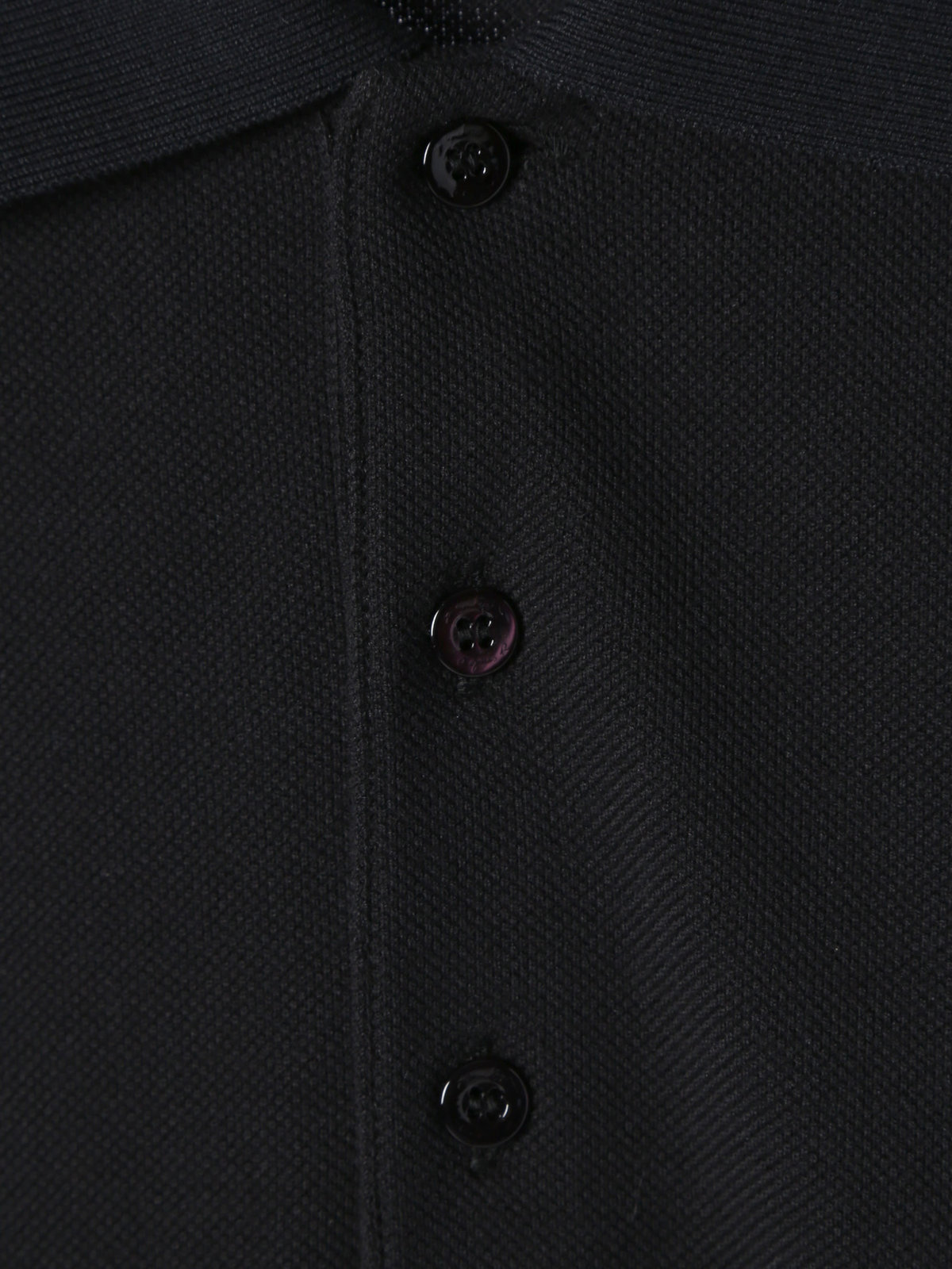 HOMME メンズ メンズ アイコニック 刺繍 コットン 半袖 ポロシャツ "Lezard" ブラック