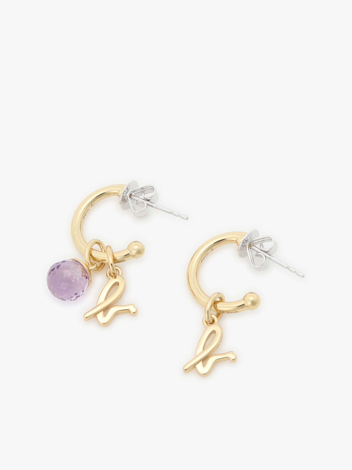 FEMME ウィメンズ ストーンピアス ”Amethyst” パープル系その他