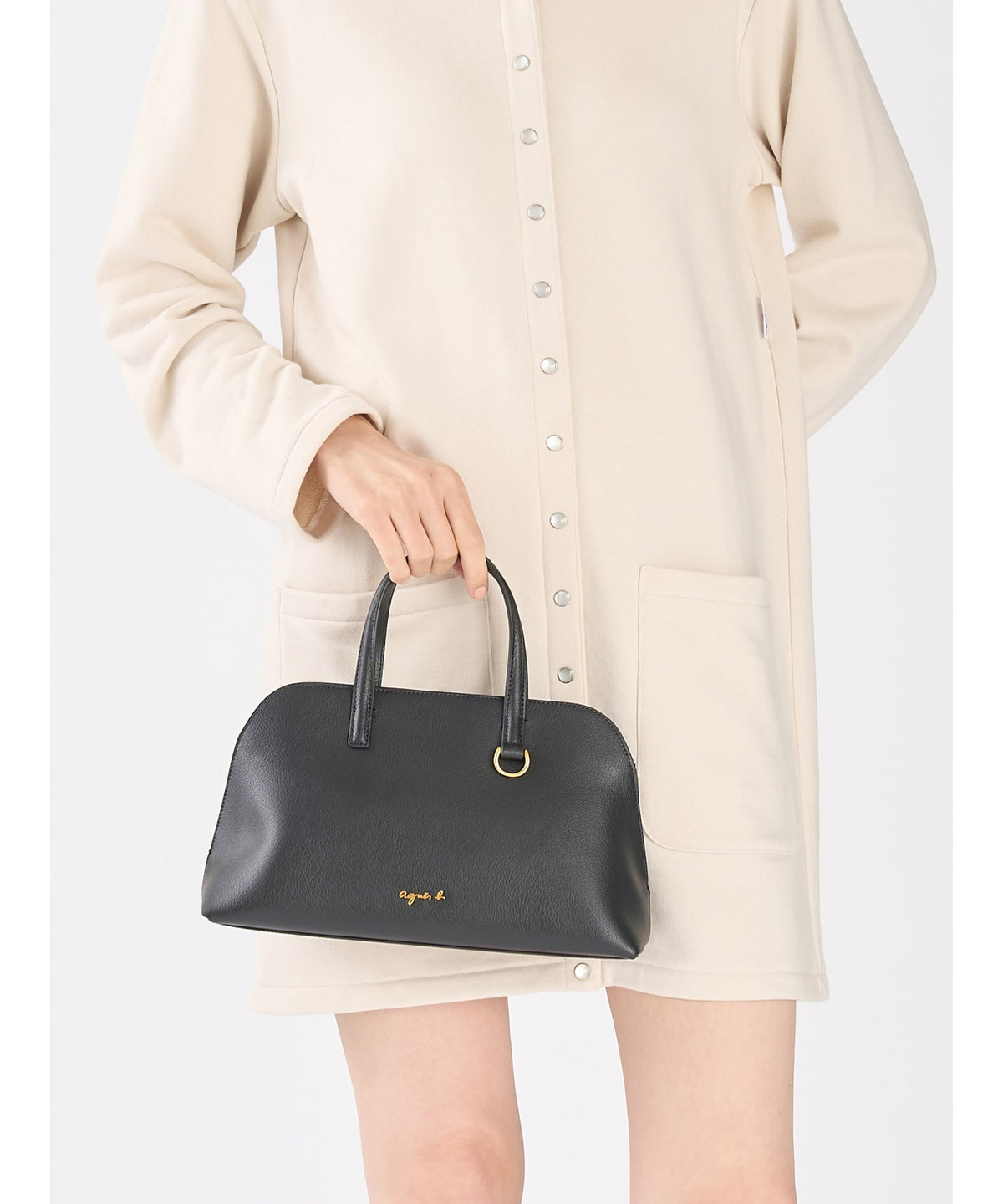 VOYAGE ウィメンズ バッグ＆ウォレット レザー 2way ミディアム トートバッグ "Christelle" ABS01-05 ブラック
