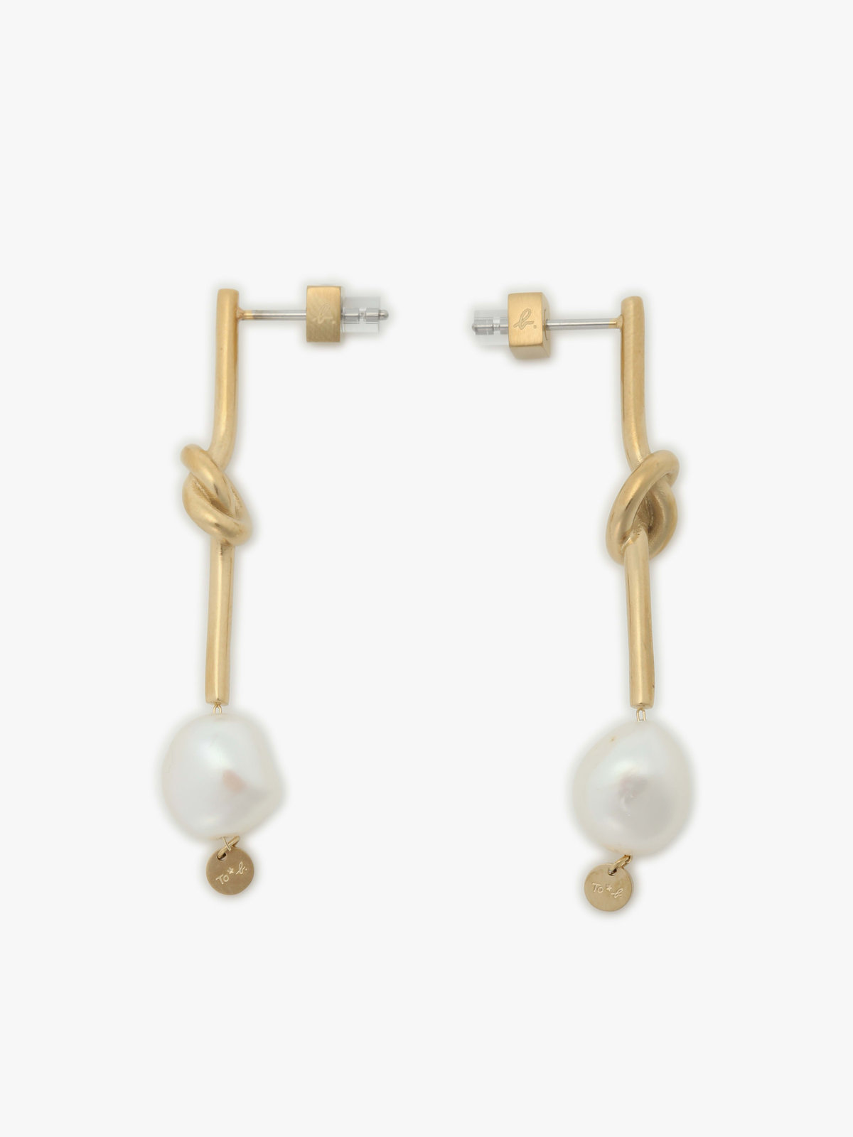 To b. by agnès b. 淡水パール ピアス ゴールド