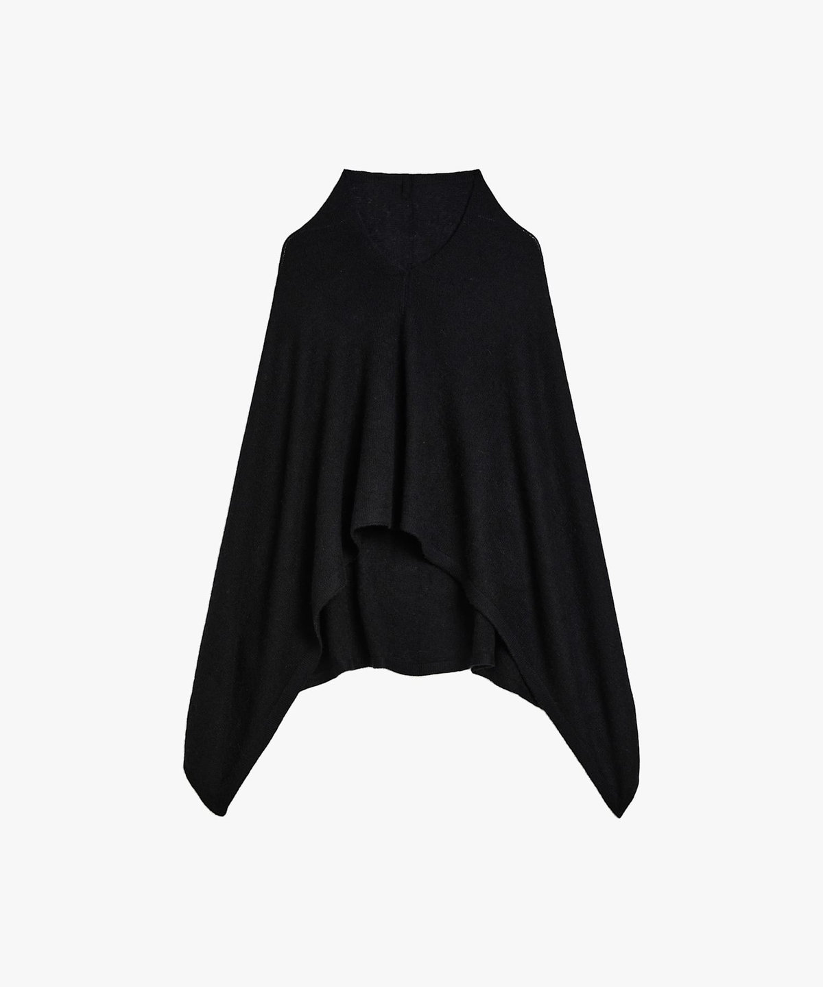 FEMME ウィメンズ カシミヤ ポンチョ ブラック