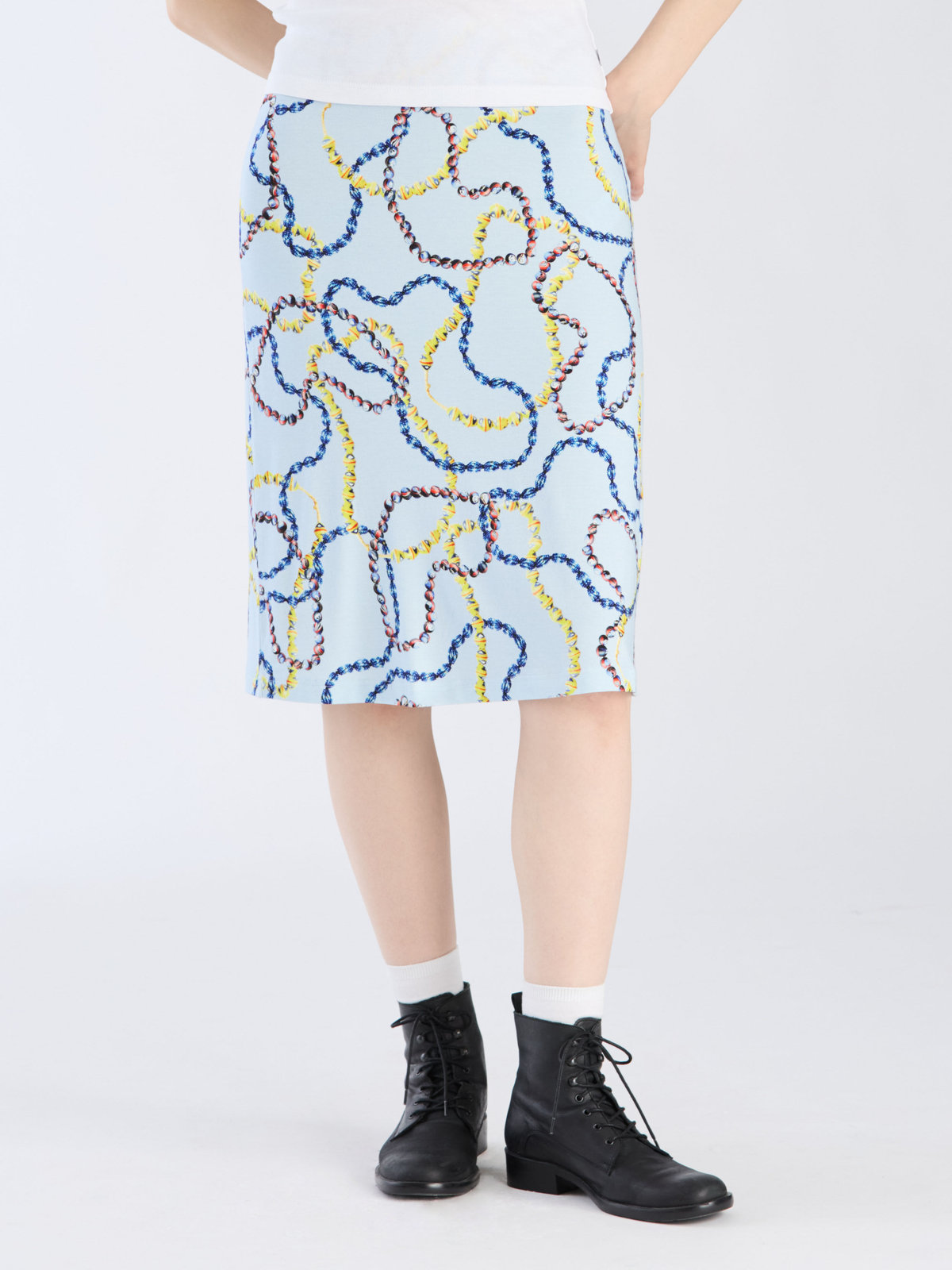 FEMME ウィメンズ プリント ひざ丈スカート "Colliers" マルチ