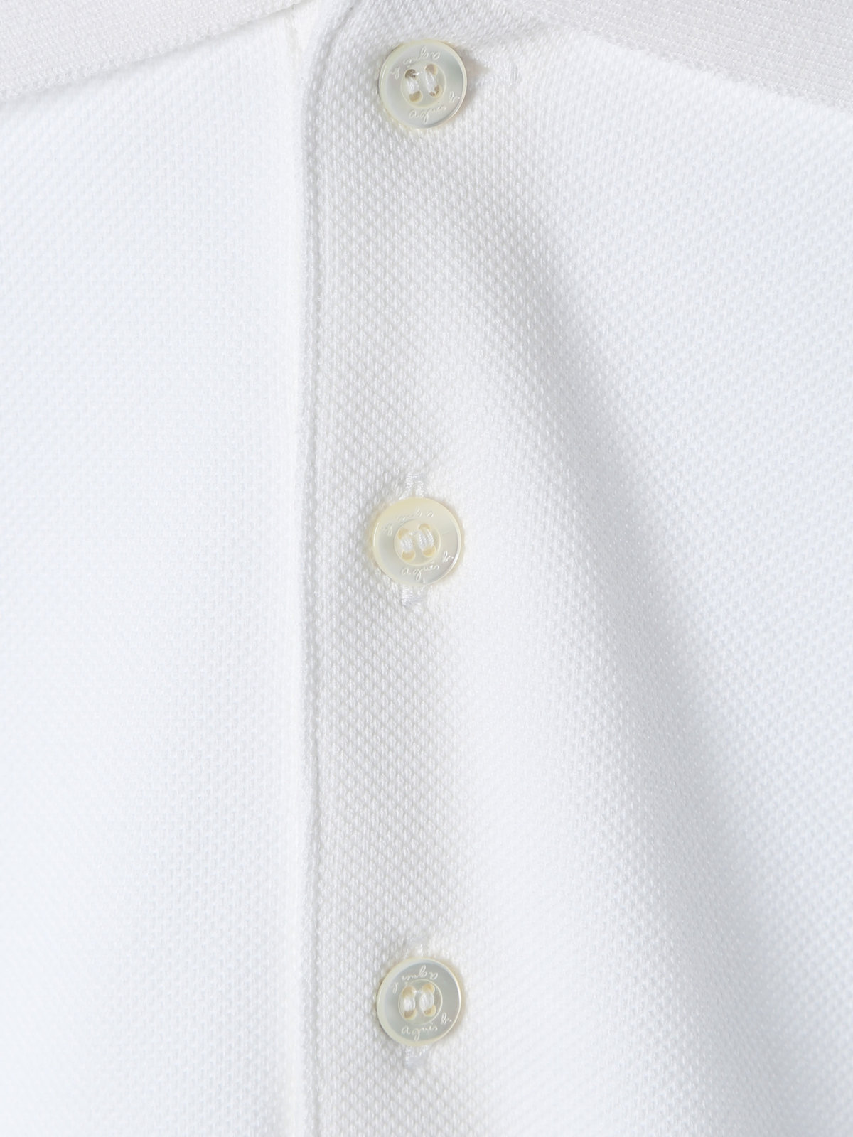 HOMME メンズ メンズ アイコニック 刺繍 コットン 半袖 ポロシャツ "Lezard" ホワイト