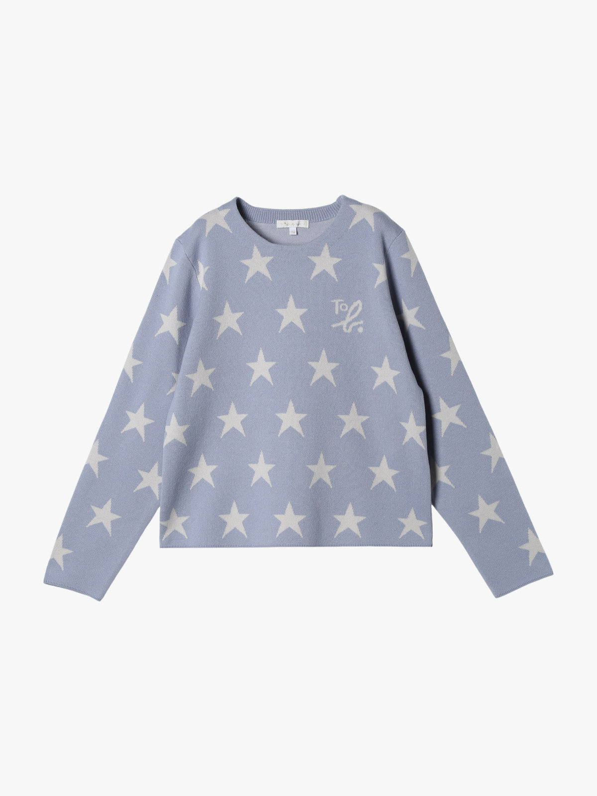 To b. by agnès b. スタージャガードプルオーバー ブルー