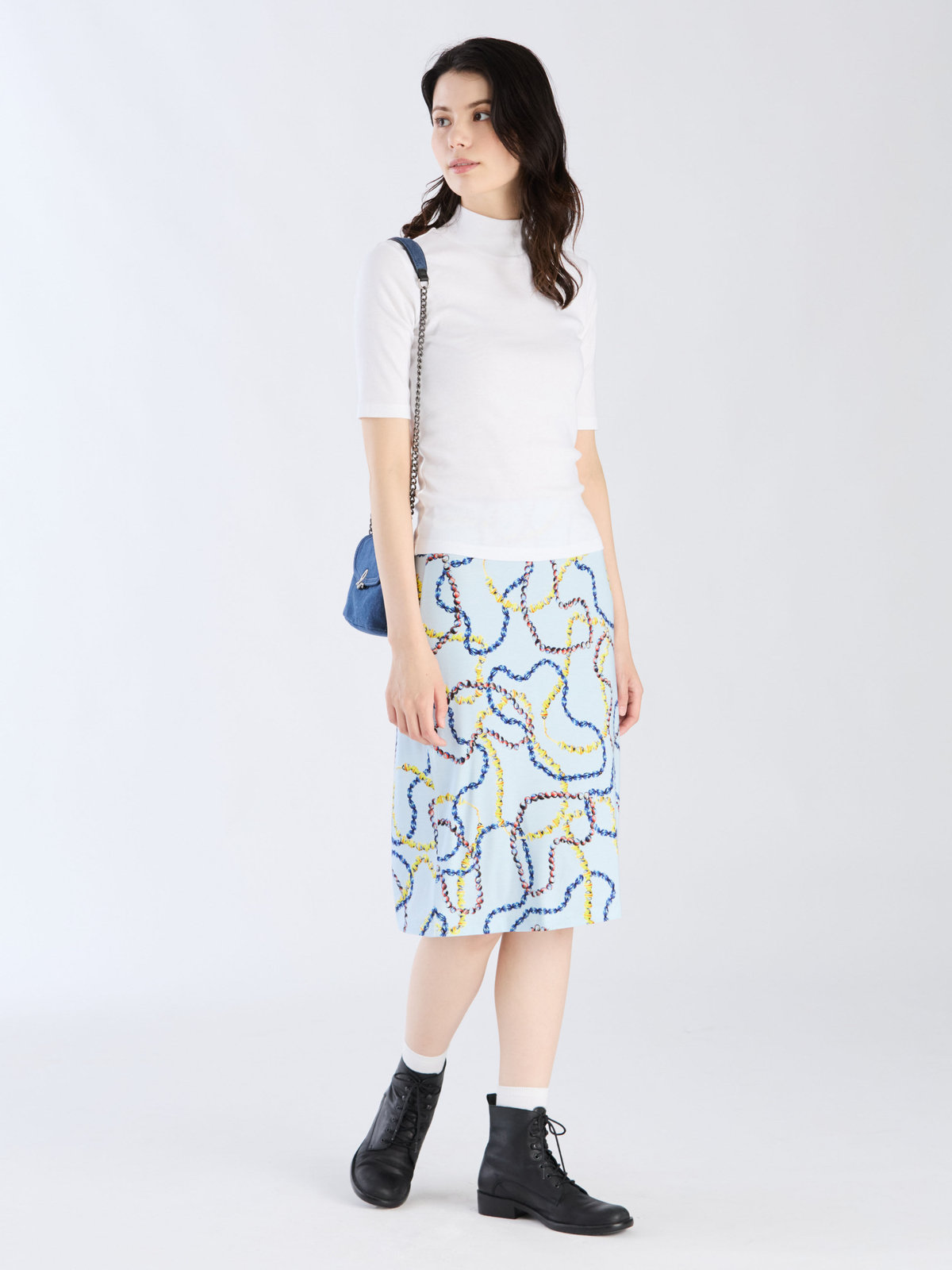 FEMME ウィメンズ プリント ひざ丈スカート "Colliers" マルチ