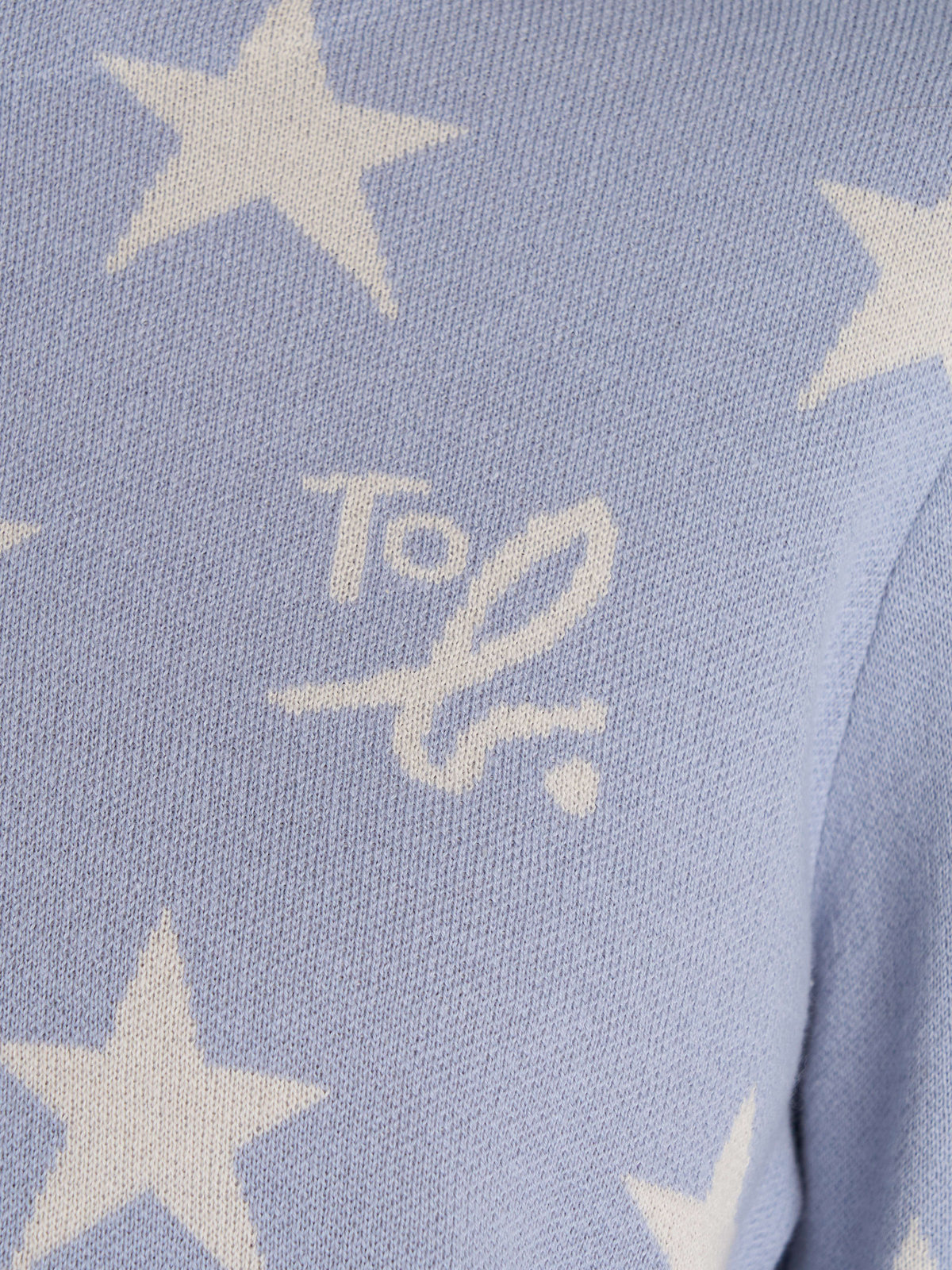 To b. by agnès b. スタージャガードプルオーバー ブルー