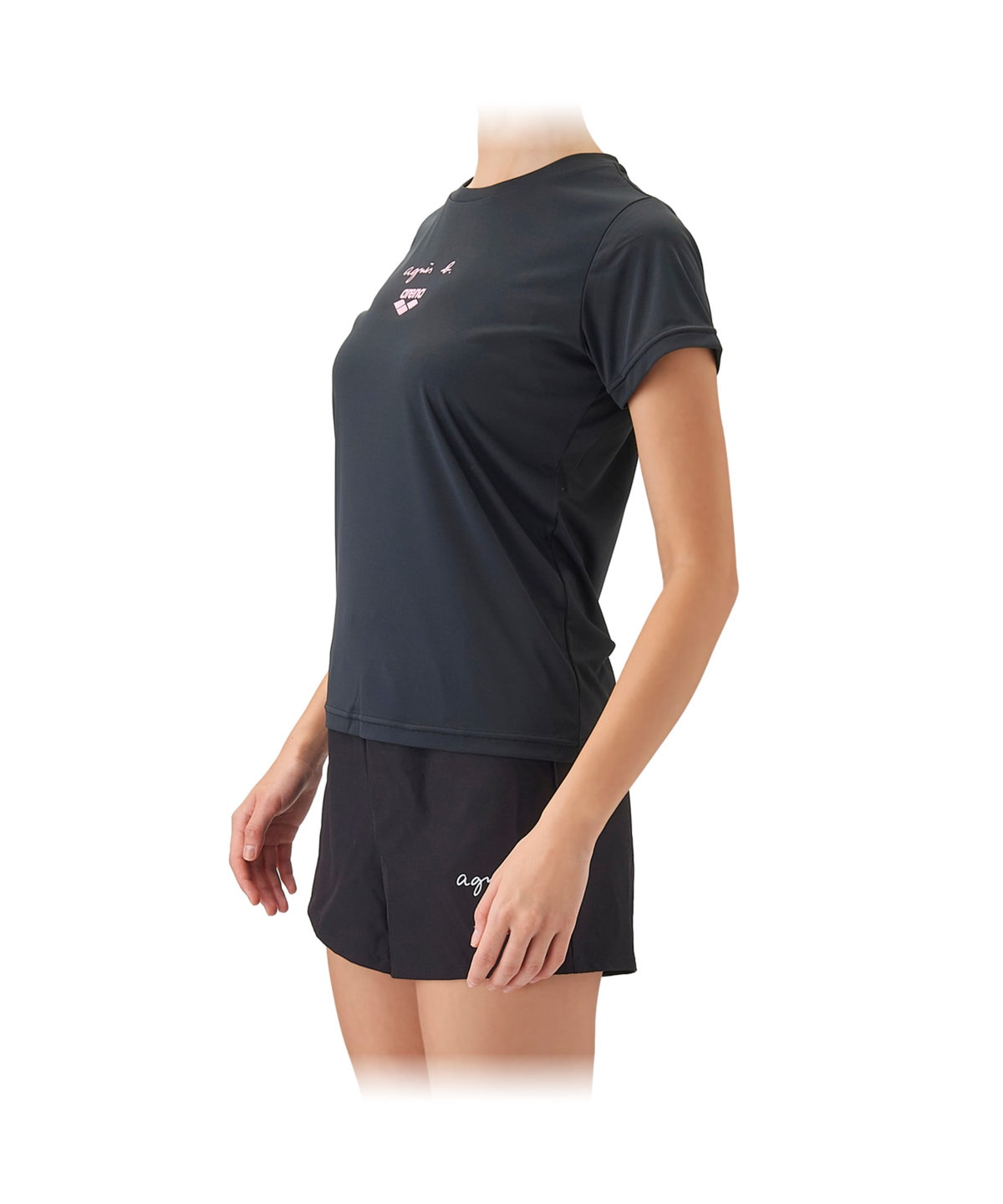 FEMME ウィメンズ agnes b. x arena Tシャツ ブラック