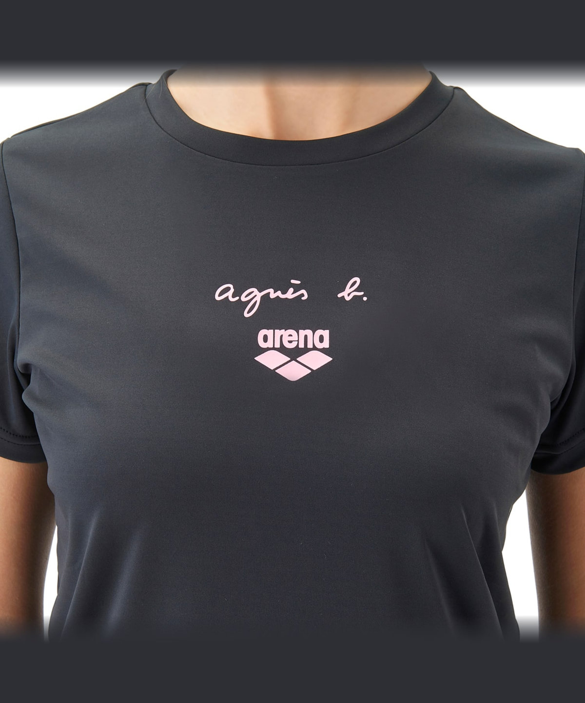 FEMME ウィメンズ agnes b. x arena Tシャツ ブラック
