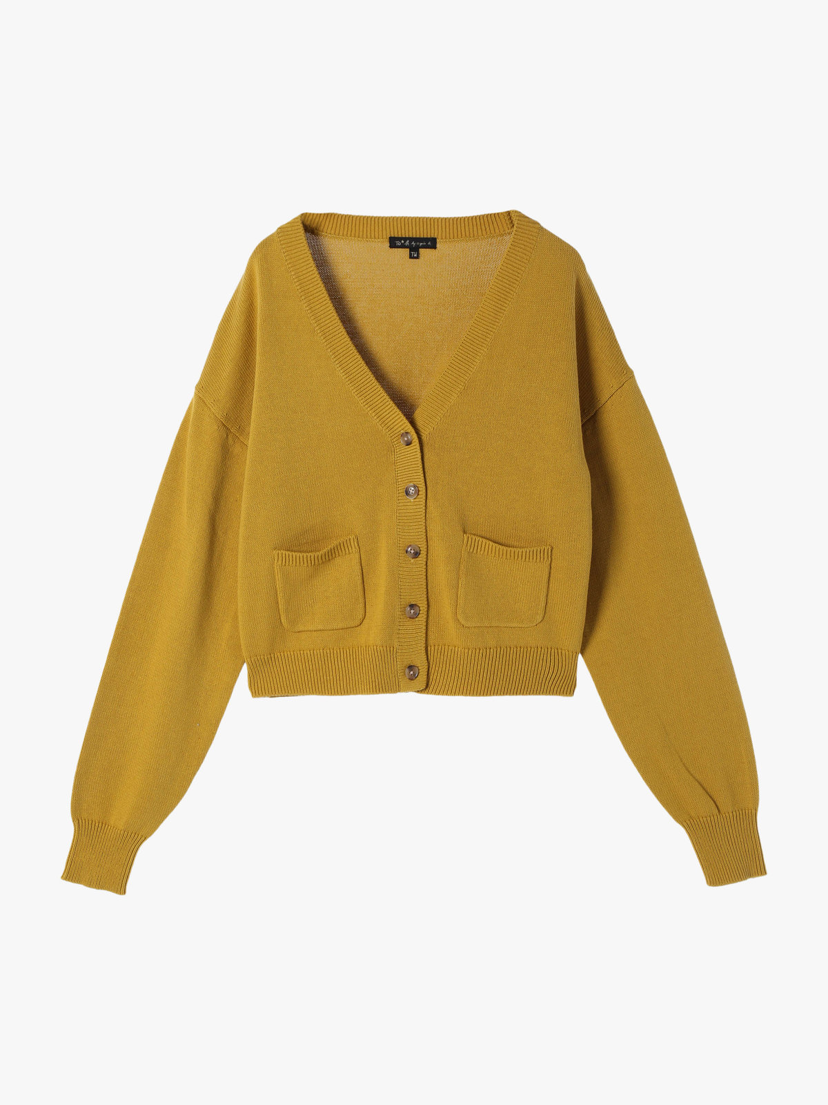 To b. by agnès b. 【Outlet】コットン Vネック ニット カーディガン マスタード