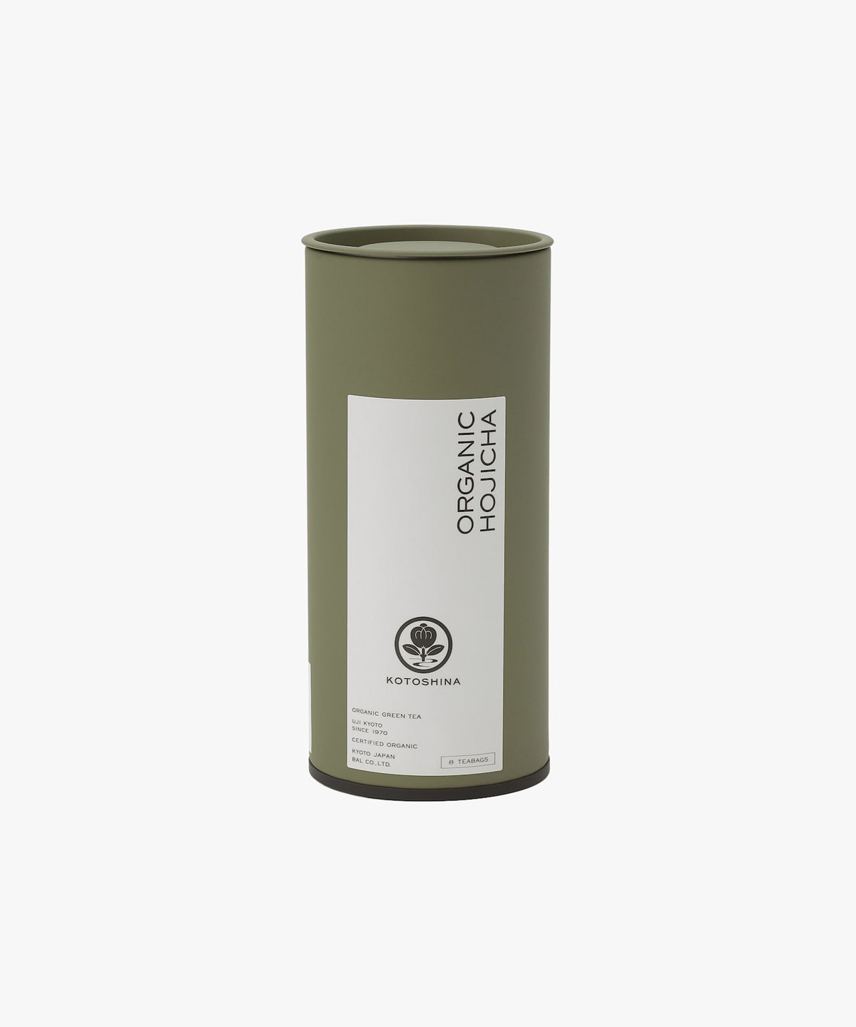 CAFE KOTOSHINA 有機ほうじ茶 缶入りティーバッグ (8pcs) ブラック