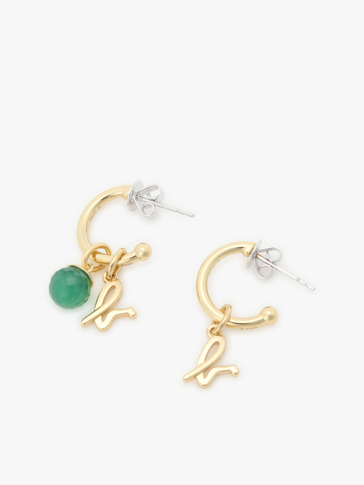 FEMME ウィメンズ ストーンピアス ”Green Chalcedony” グリーン系その他