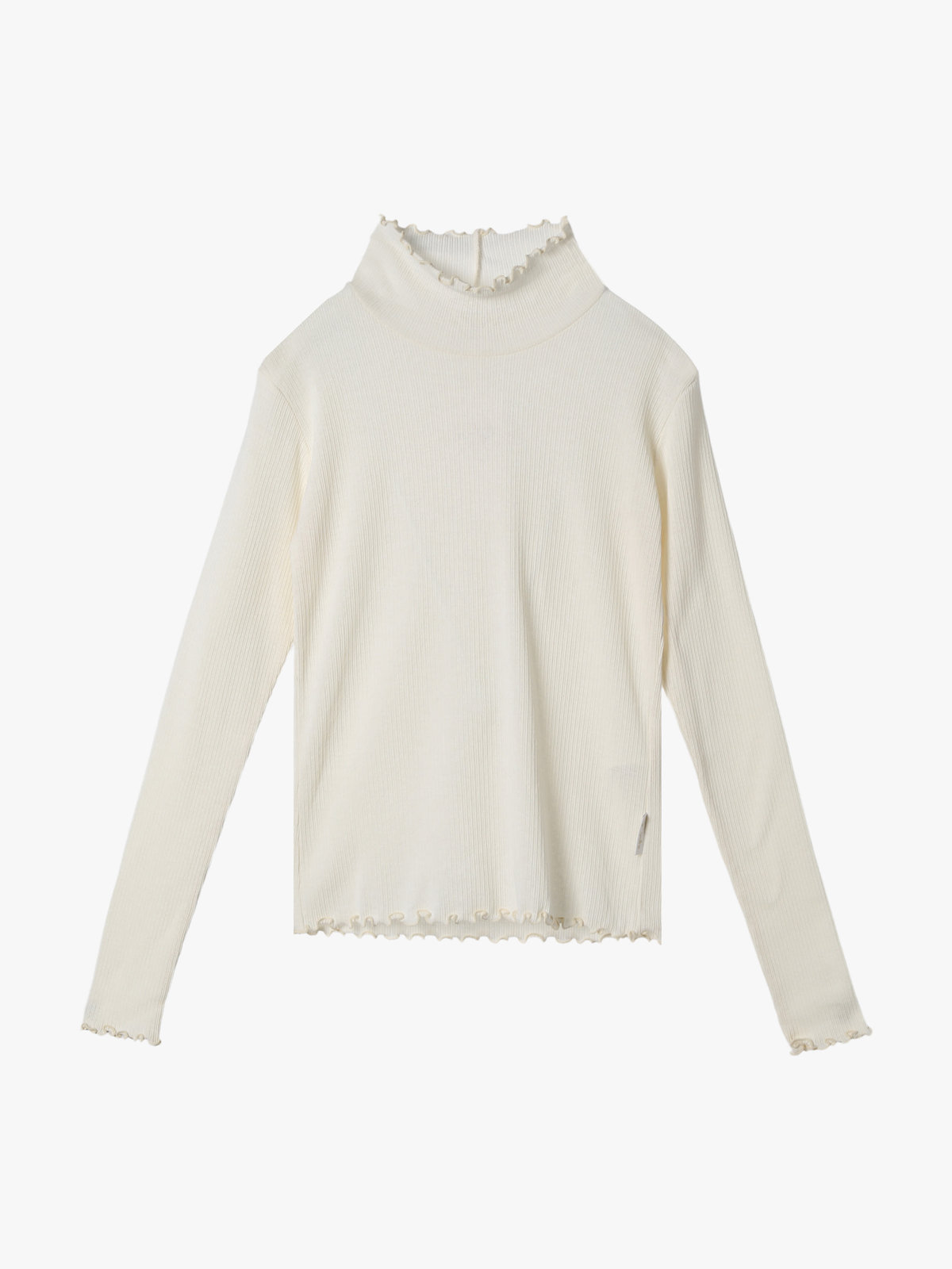 To b. by agnès b. シャーリング ジャージー タートル プルオーバー ホワイト