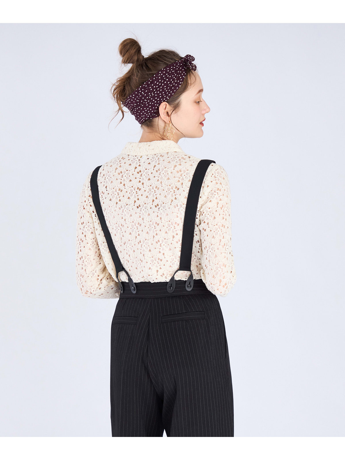 To b. by agnès b. 【Outlet】ラッセルレースポロ アイボリー