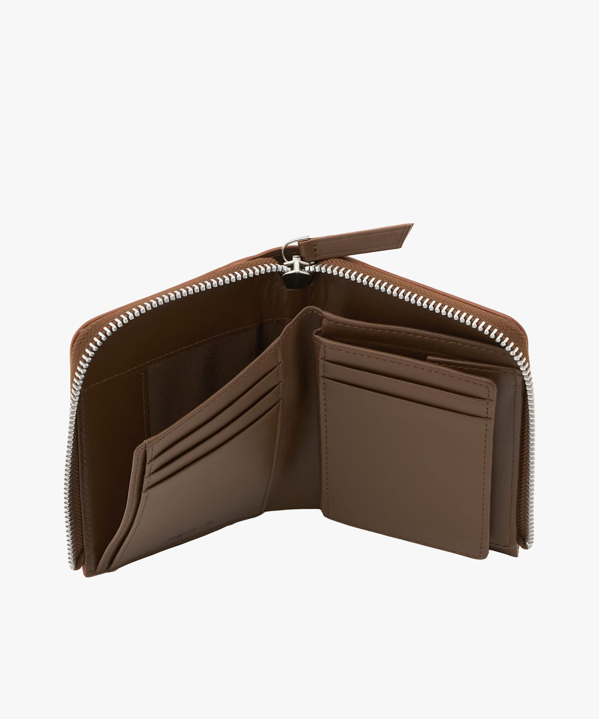 VOYAGE メンズ バッグ＆ウォレット レザー ラウンドジップ二つ折り ウォレット "Yvon" ZAH04-07 ブラウン