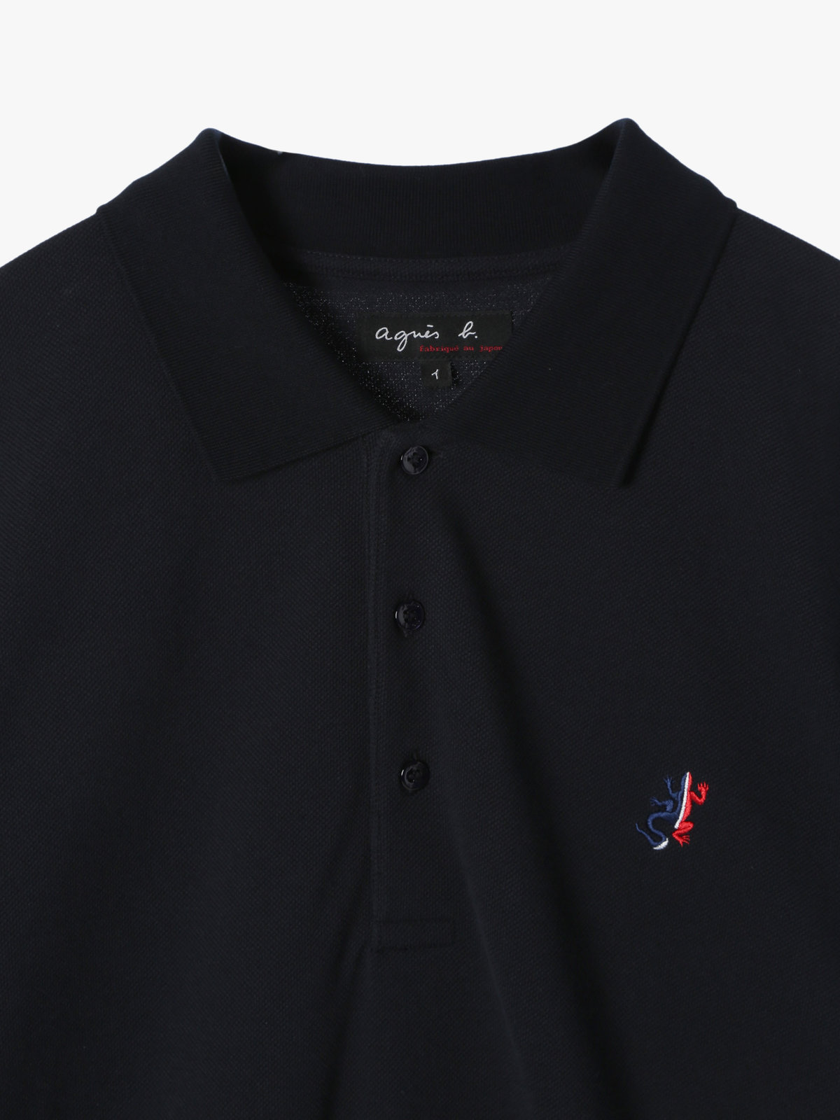 HOMME メンズ メンズ アイコニック 刺繍 コットン 半袖 ポロシャツ "Lezard" ブルー系その他