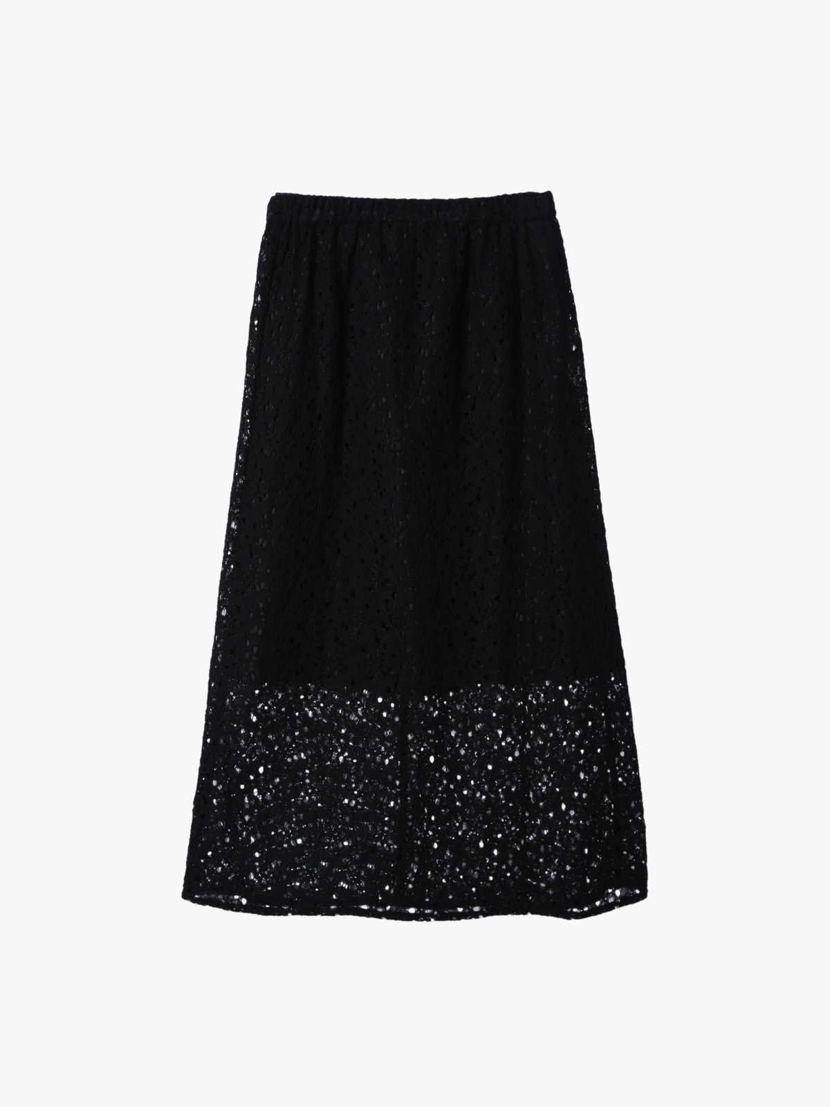 To b. by agnès b. 【Outlet】ラッセルレース ロングスカート ブラック