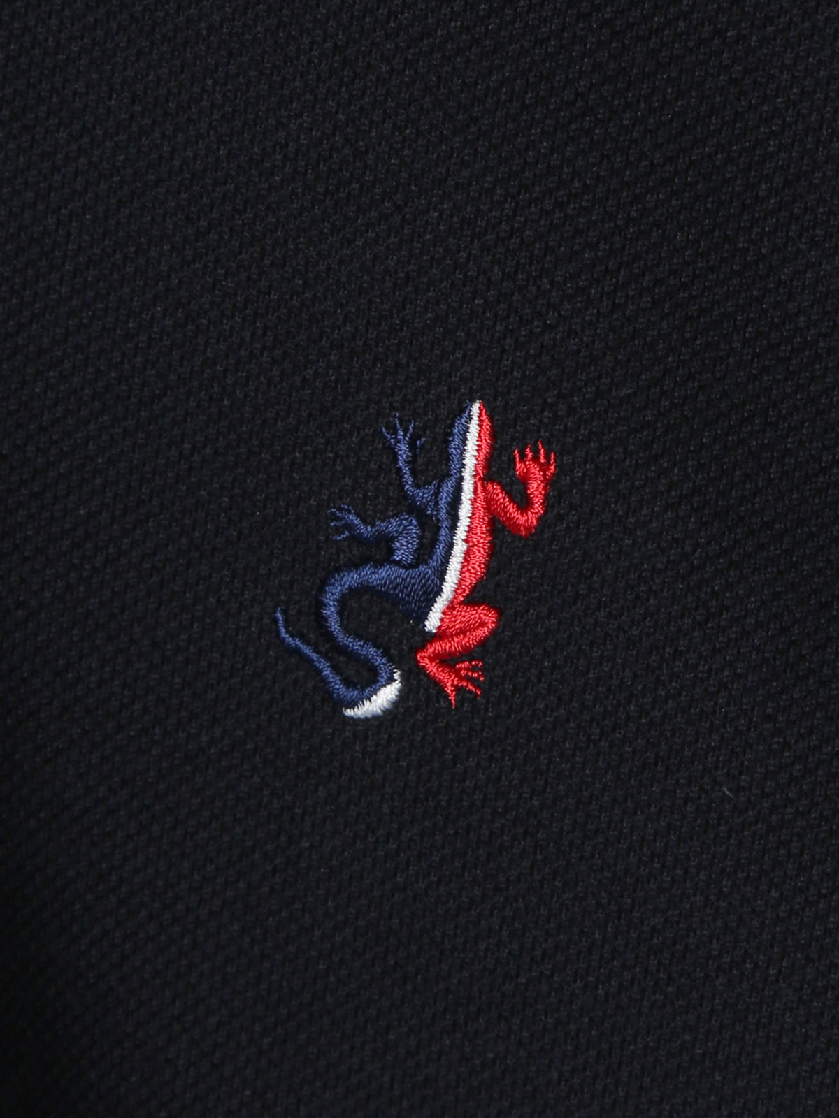 HOMME メンズ メンズ アイコニック 刺繍 コットン 半袖 ポロシャツ "Lezard" ブルー系その他