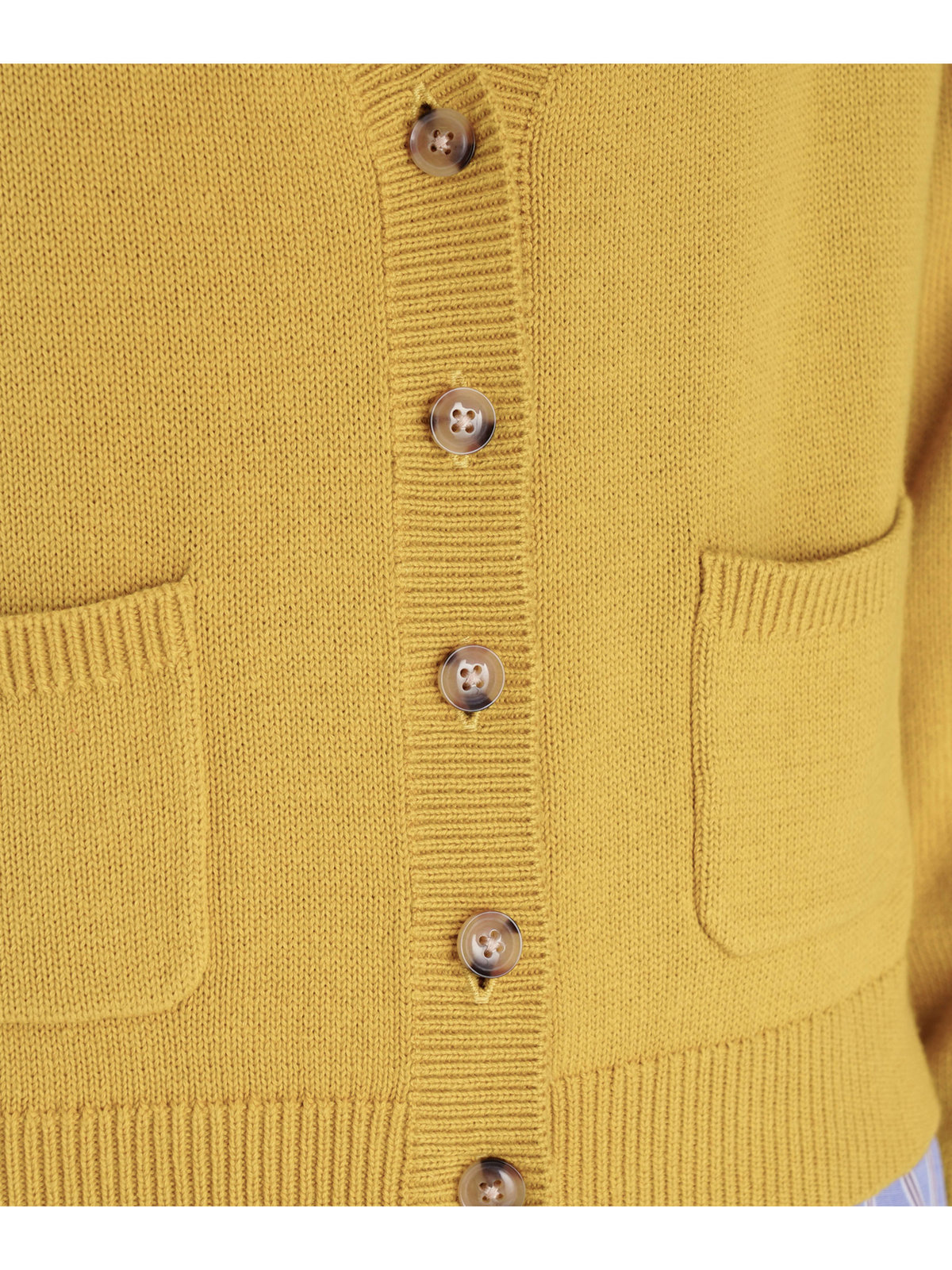 To b. by agnès b. 【Outlet】コットン Vネック ニット カーディガン マスタード