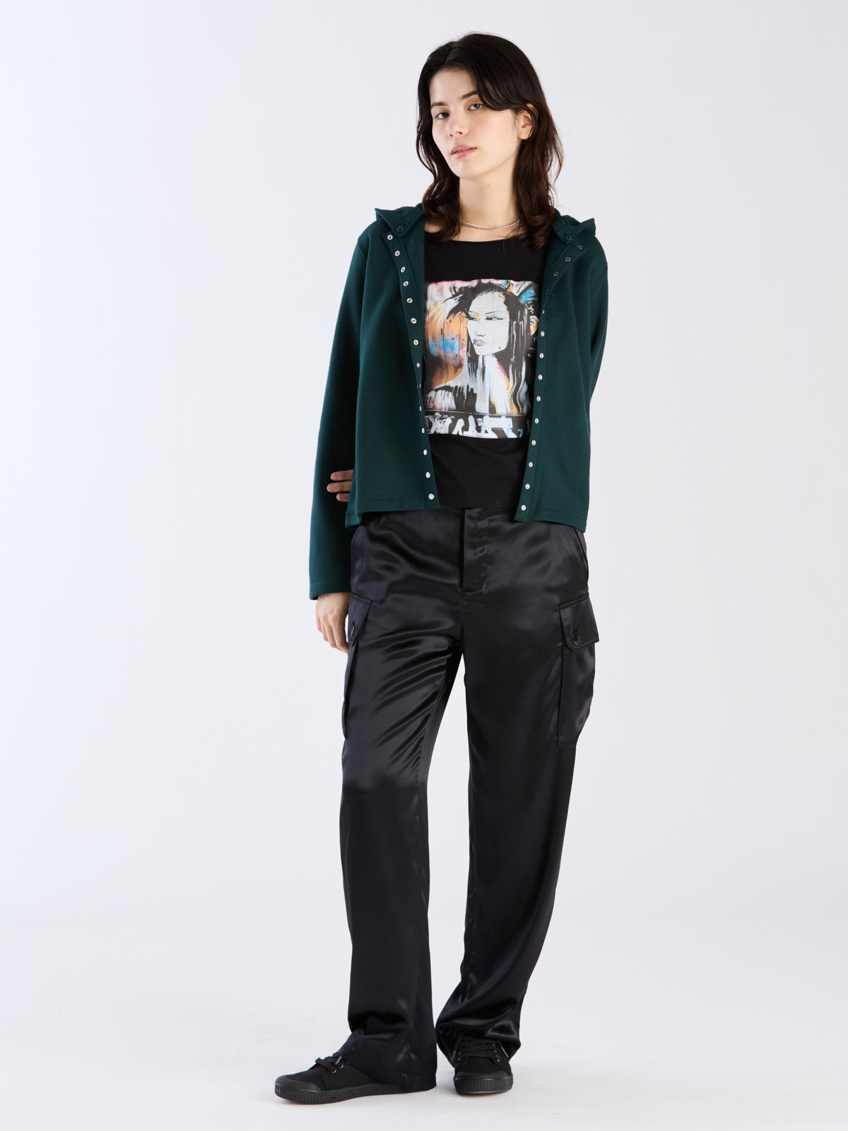 FEMME ウィメンズ 【Outlet】SEU8 TS FRAGILE アーティストTシャツ Dan Kitchener ブラック