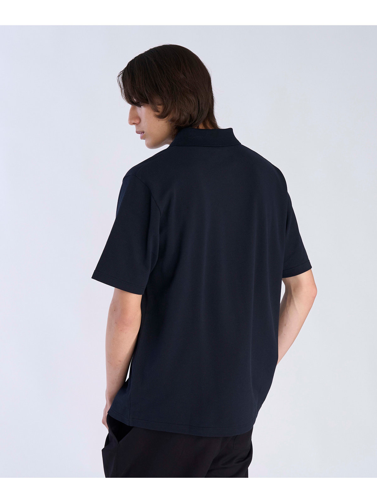 HOMME メンズ メンズ アイコニック 刺繍 コットン 半袖 ポロシャツ "Lezard" ブルー系その他