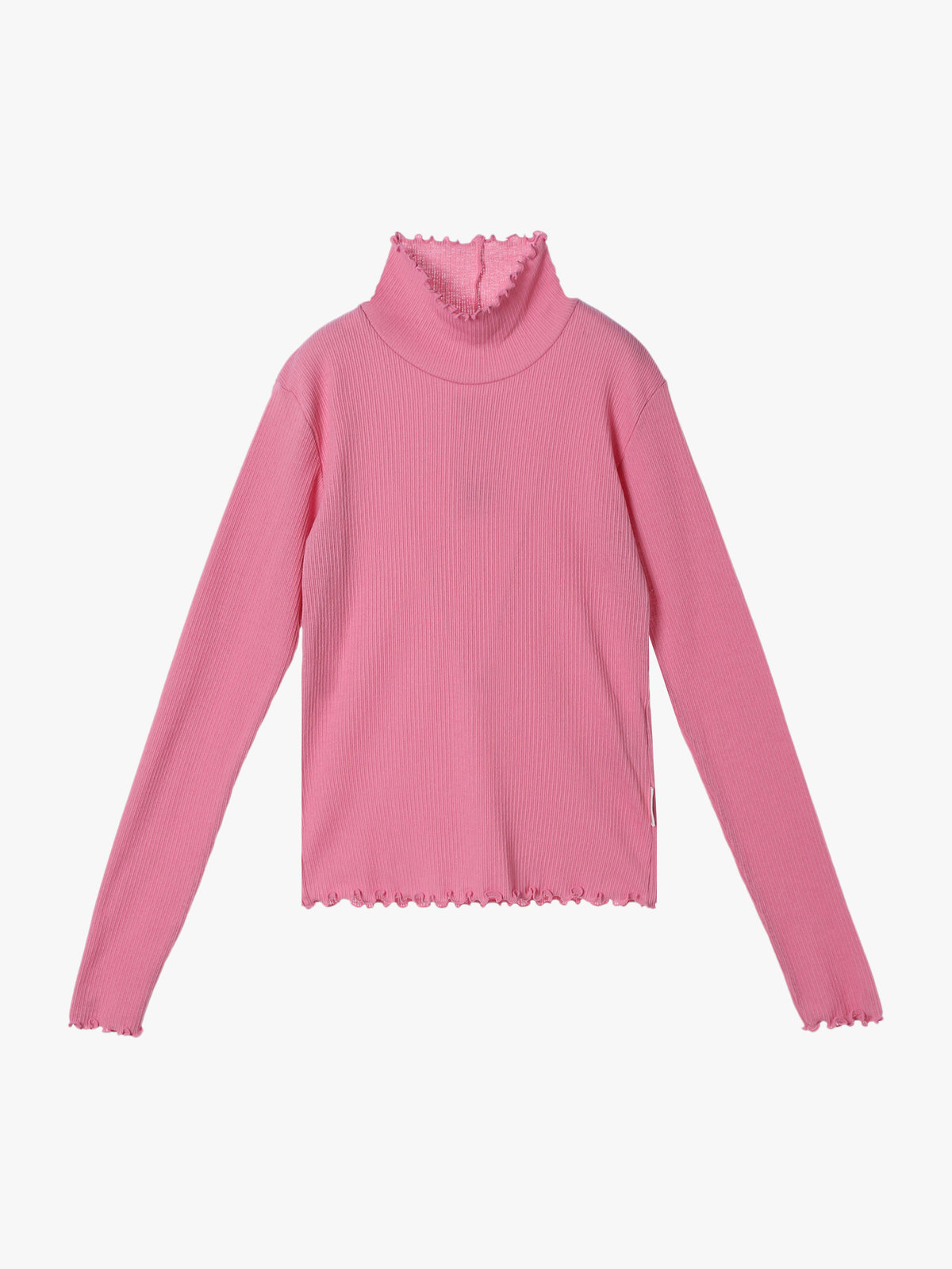 To b. by agnès b. シャーリング ジャージー タートル プルオーバー ピンク