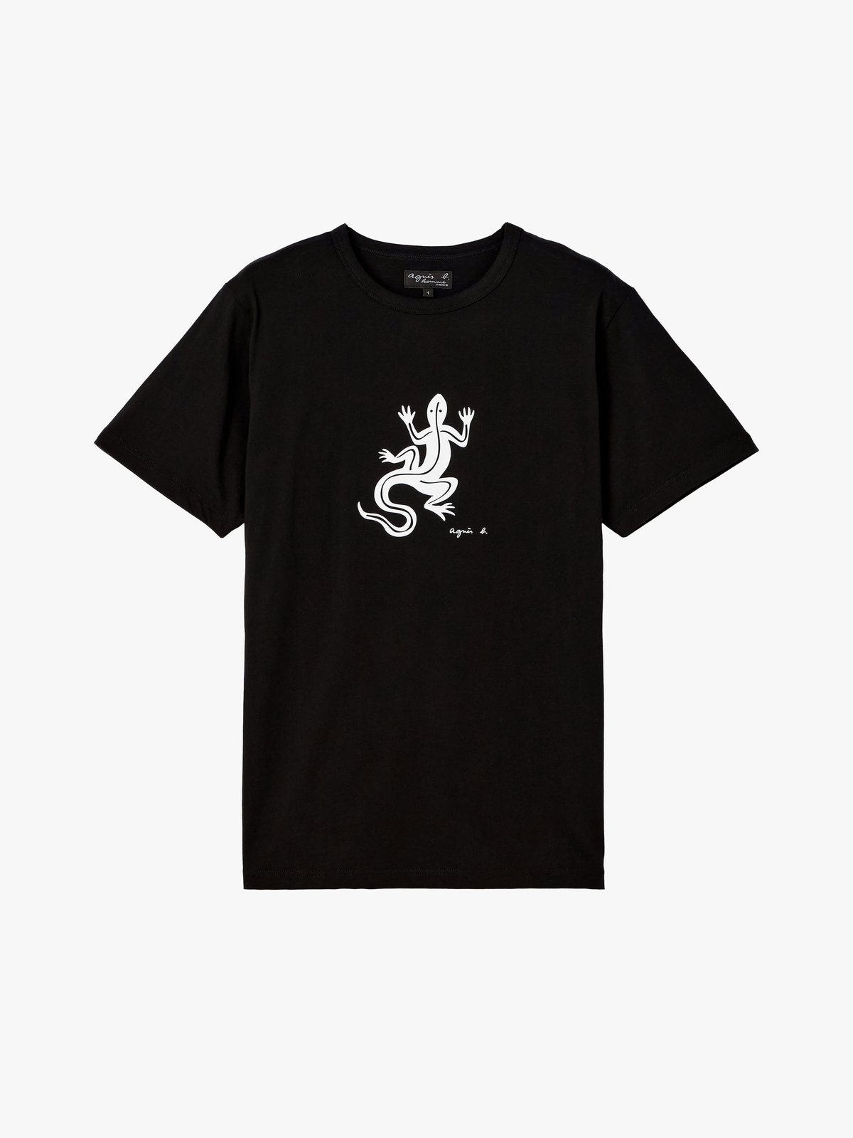HOMME メンズ 半袖 Tシャツ "Lezard" ブラック