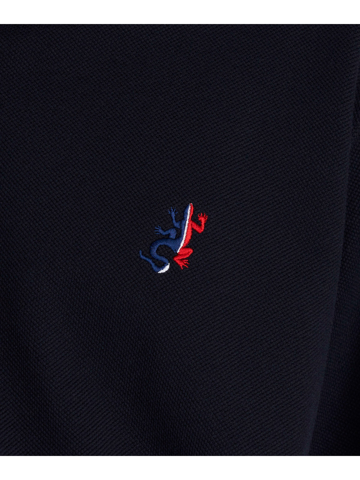 HOMME メンズ メンズ アイコニック 刺繍 コットン 半袖 ポロシャツ "Lezard" ブルー系その他