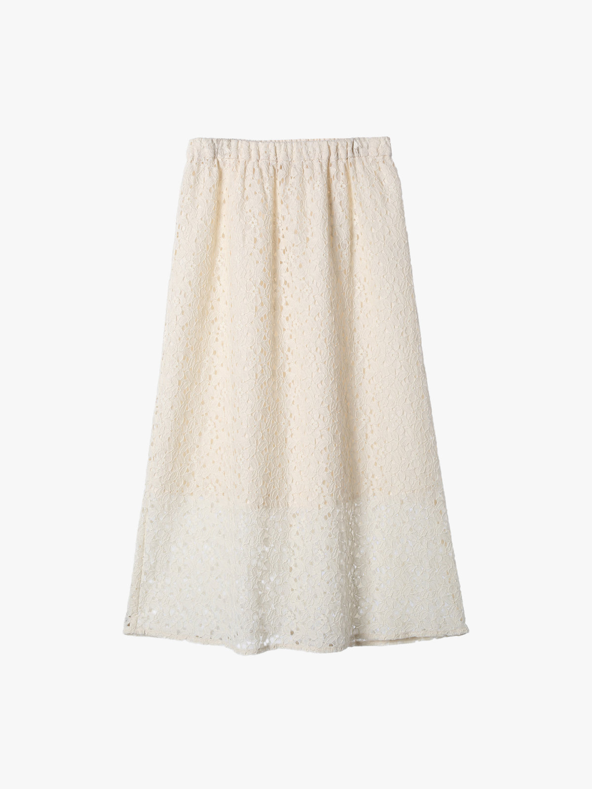 To b. by agnès b. 【Outlet】ラッセルレース ロングスカート アイボリー