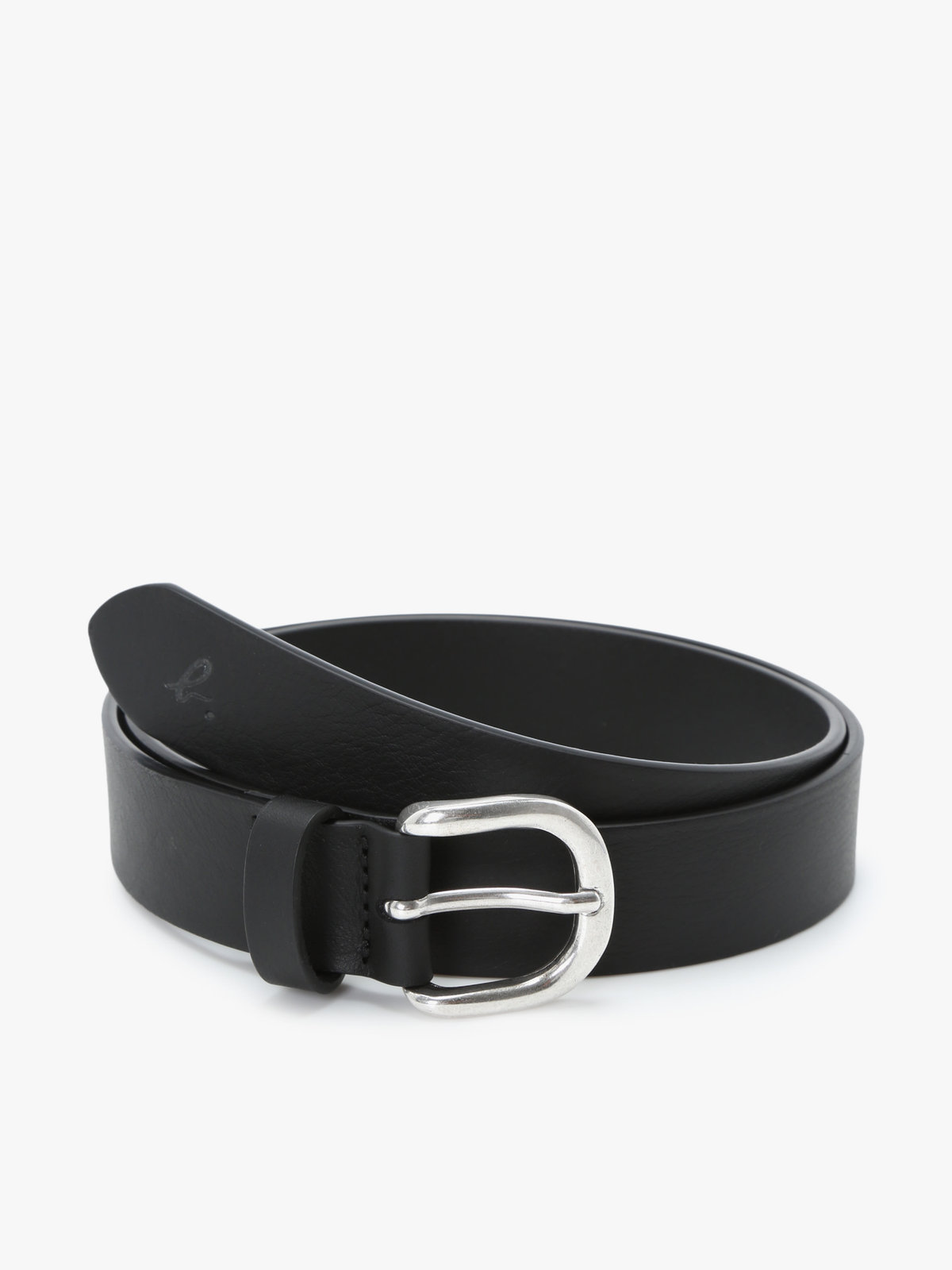 HOMME メンズ メンズ ”b.”ロゴ レザー ベルト ”Yann” ブラック