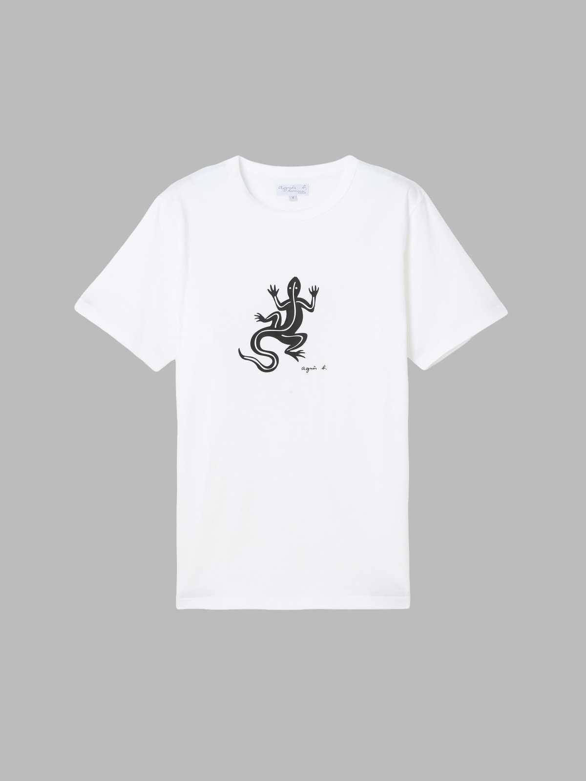 HOMME メンズ 半袖 Tシャツ "Lezard" ホワイト