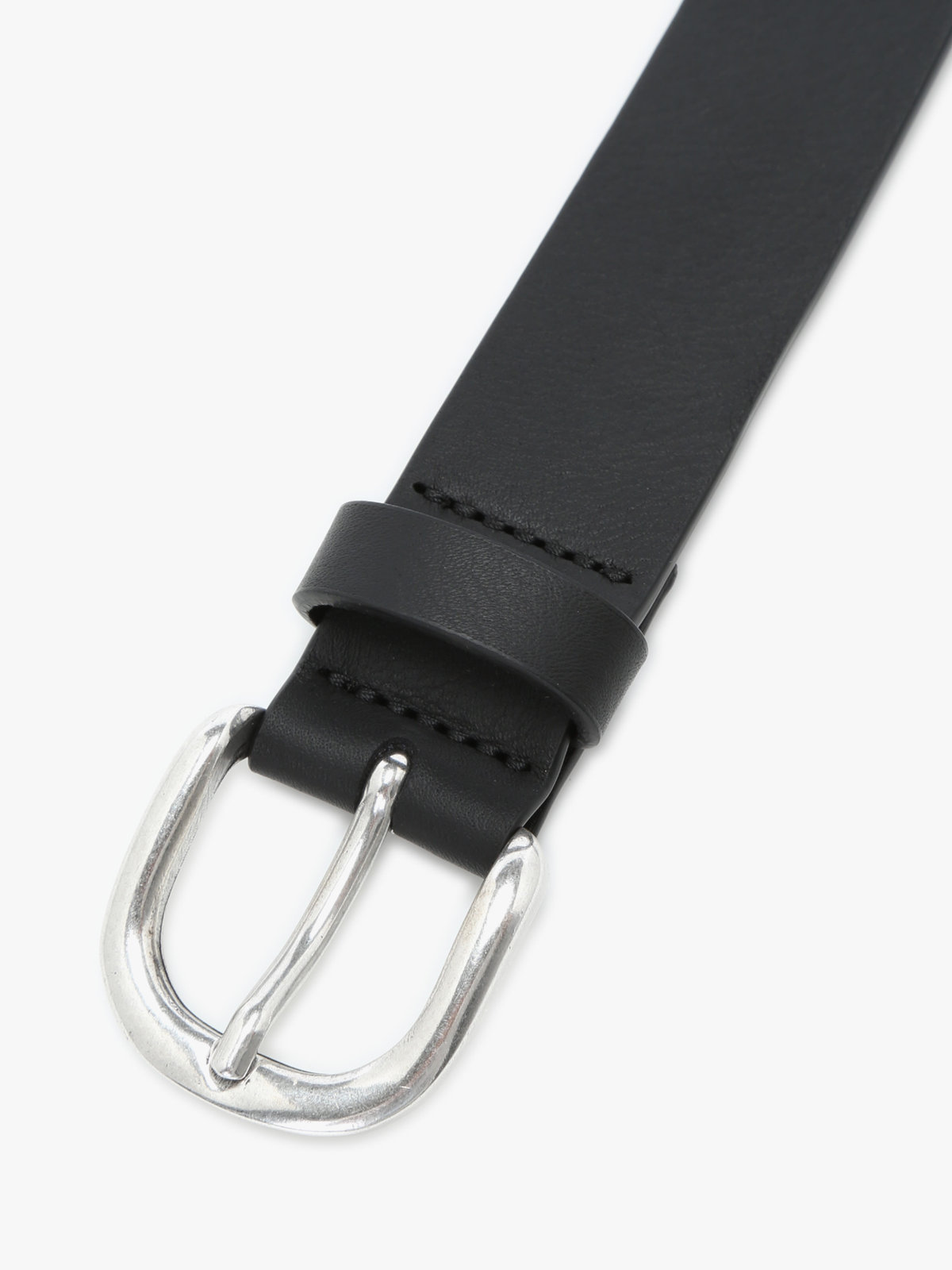 HOMME メンズ メンズ ”b.”ロゴ レザー ベルト ”Yann” ブラック