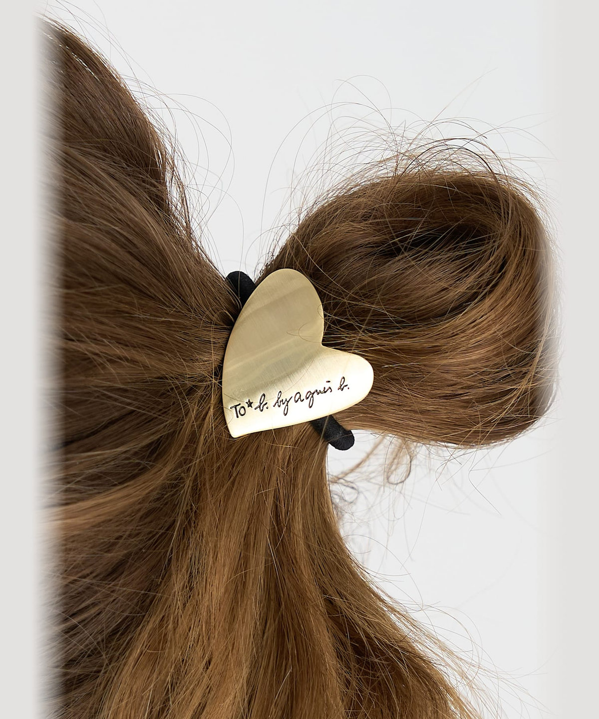 To b. by agnès b. メタル ハート ロゴ ヘアタイ ゴールド