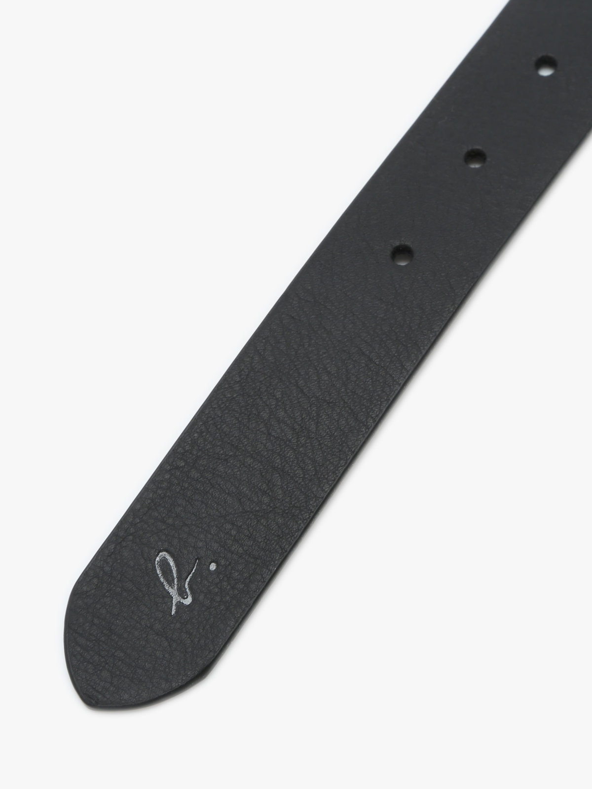 HOMME メンズ メンズ ”b.”ロゴ レザー ベルト ”Yann” ブラック