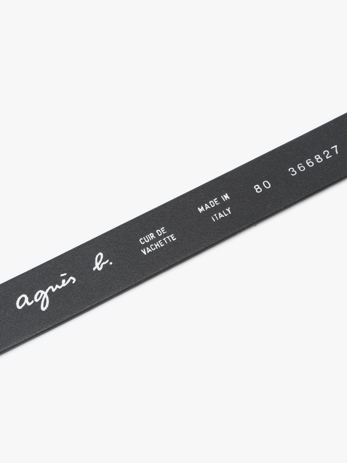 HOMME メンズ メンズ ”b.”ロゴ レザー ベルト ”Yann” ブラック