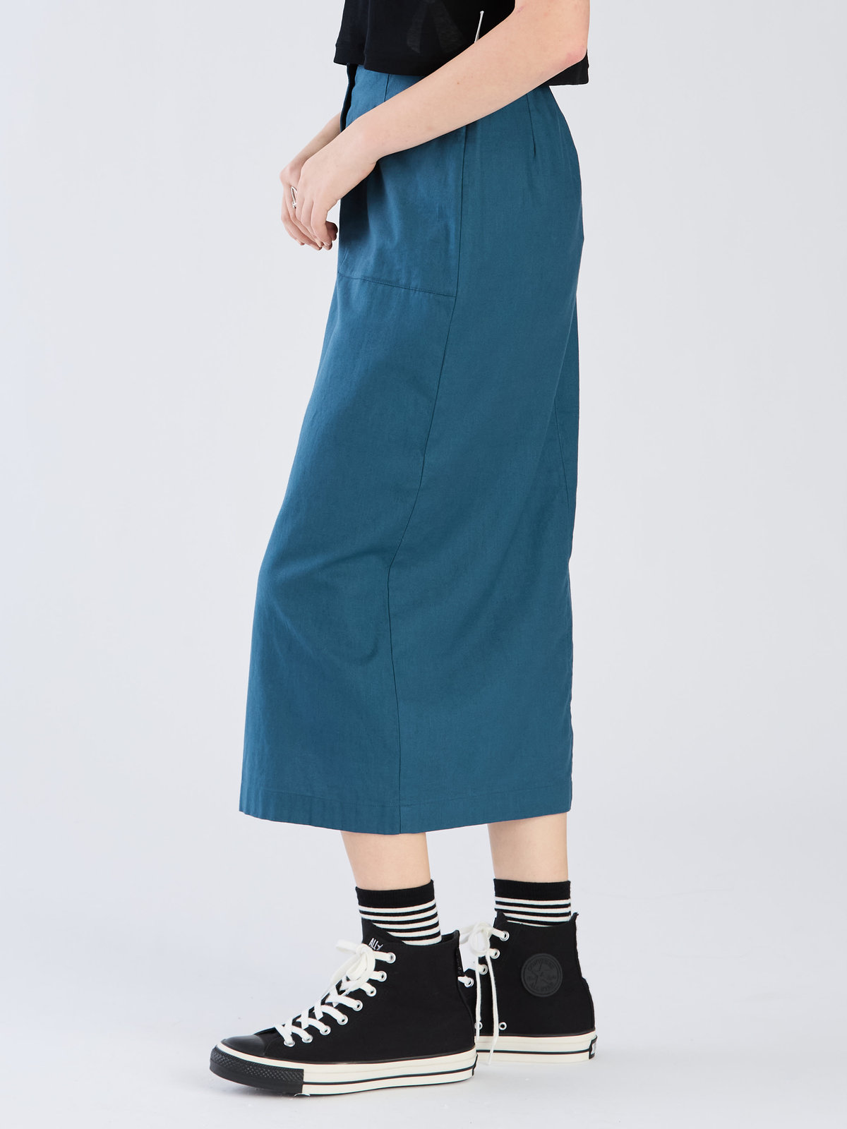 To b. by agnès b. 【Outlet】コットン ロング スカート グリーン