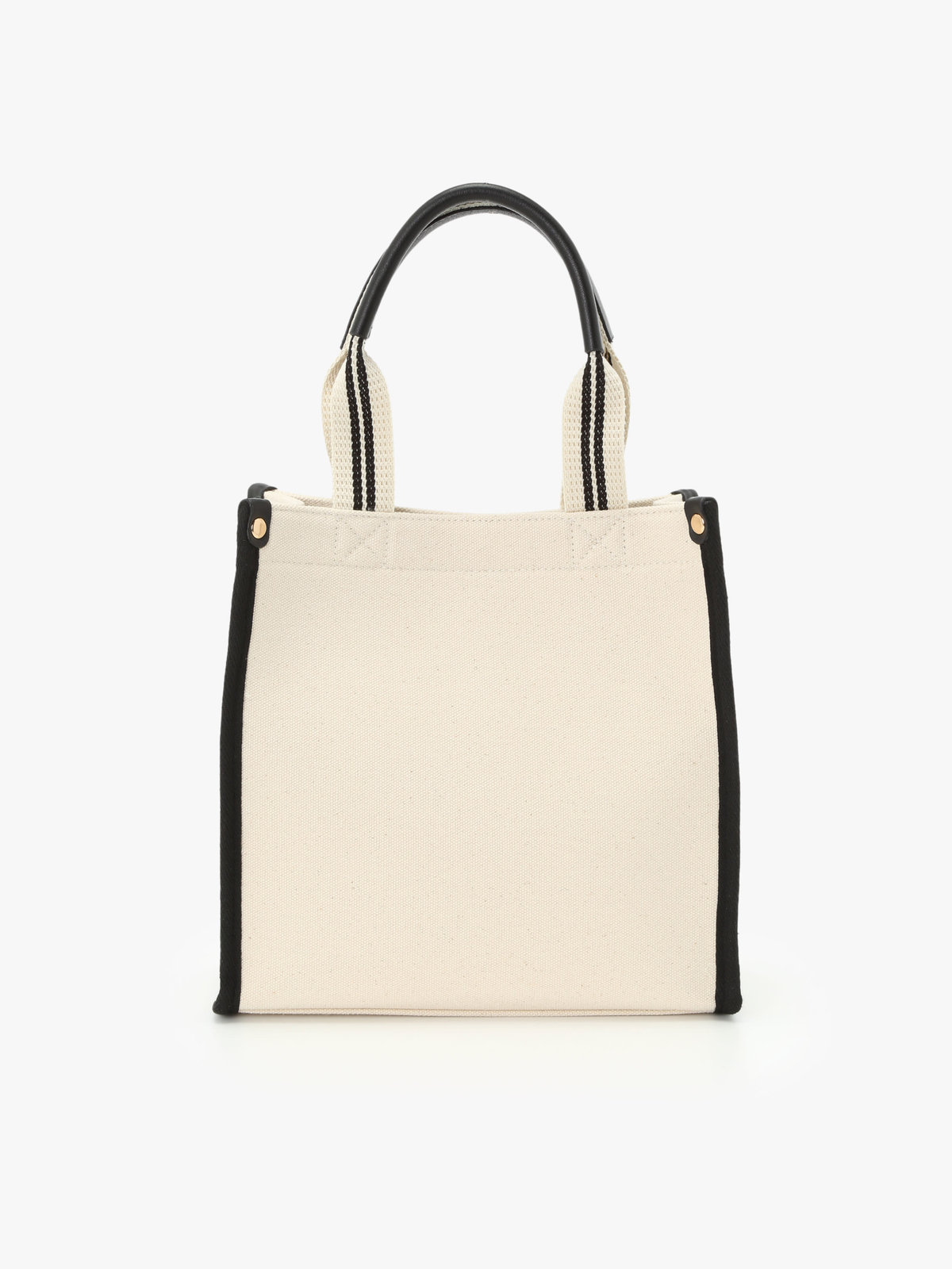 To b. by agnès b. ロゴ レザーネーム ミニ トートバッグ ホワイト