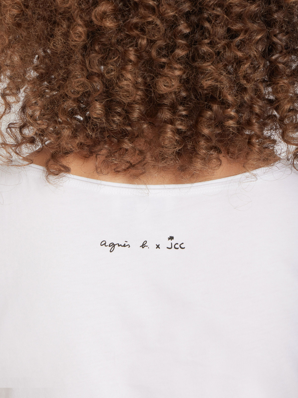 FEMME ウィメンズ コットン プリント ノースリーブ アーティストTシャツ ”Castelbajac” ホワイト