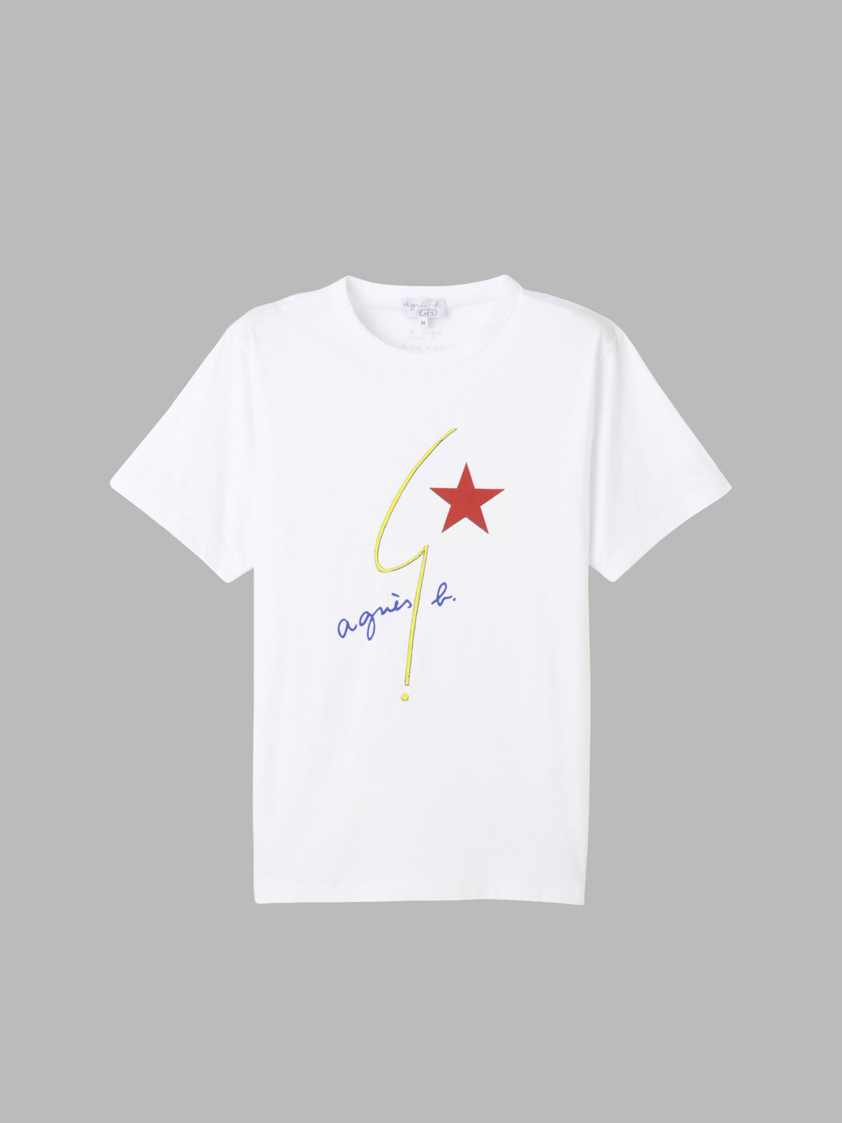 FEMME ウィメンズ コットン プリント 半袖 アーティスト Tシャツ "Berisha" ホワイト