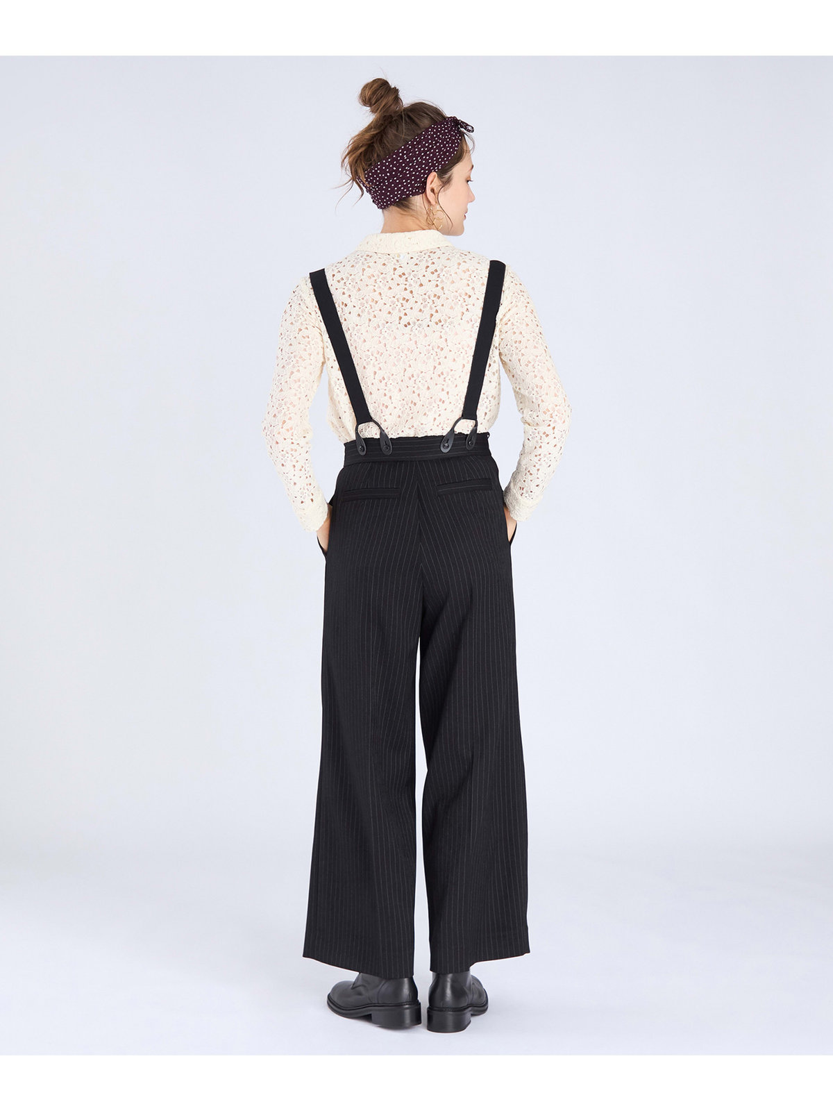 To b. by agnès b. 【Outlet】サスペンダーパンツ ブラック