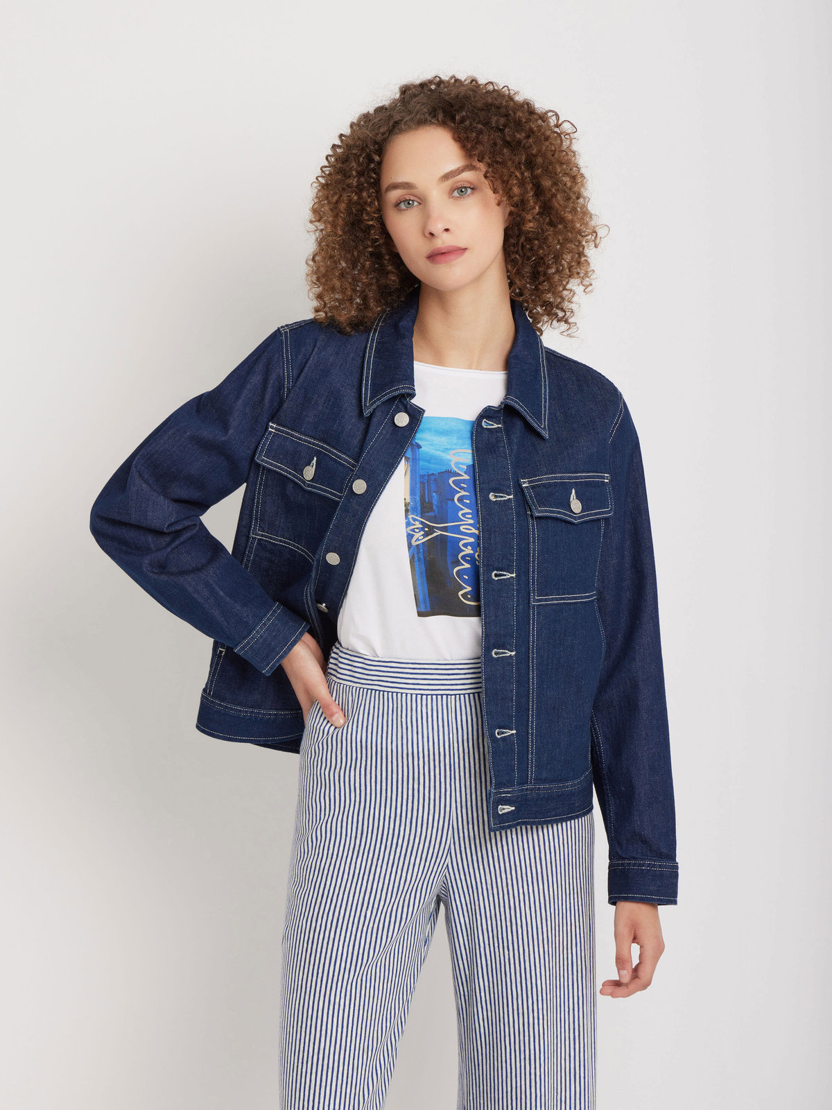 FEMME ウィメンズ コットン プリント ノースリーブ アーティストTシャツ ”Castelbajac” ホワイト